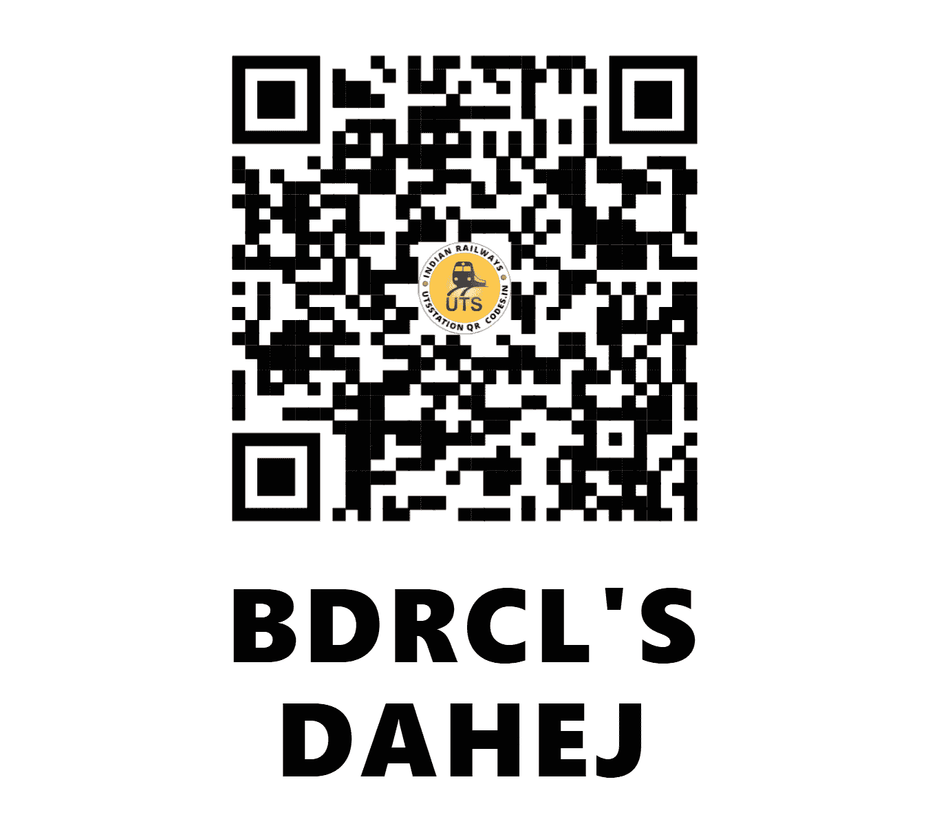 UTS QR Code for BDRCL'S DAHEJ - DGFJ - WR (GUJARAT)
