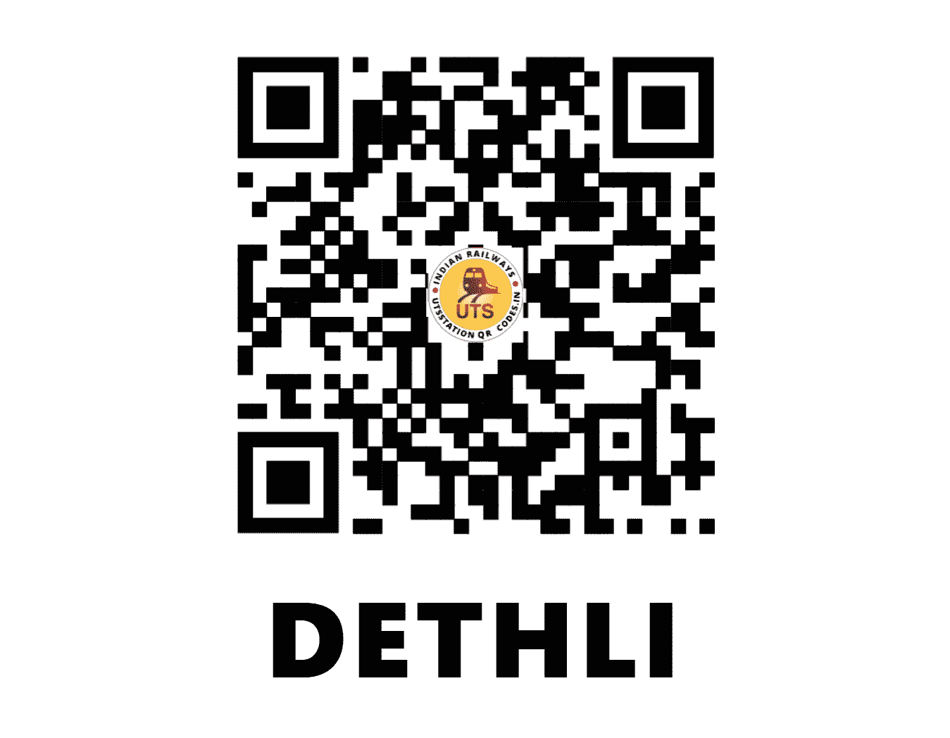 UTS QR Code for DETHLI - DHLI - WR (GUJARAT)