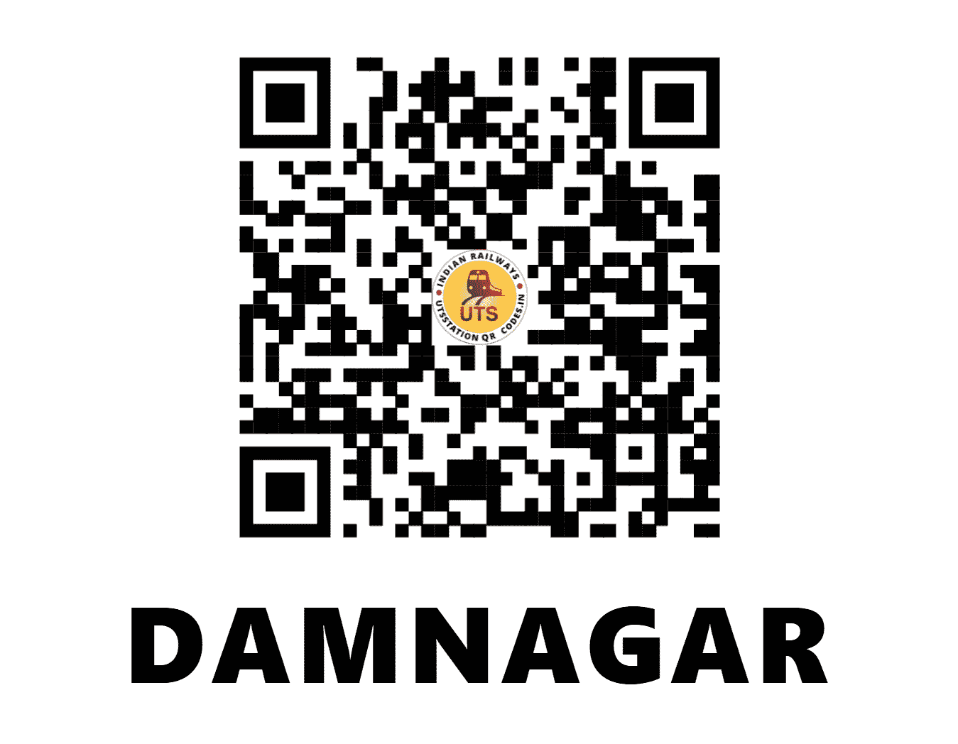 UTS QR Code for DAMNAGAR - DME - WR (GUJARAT)