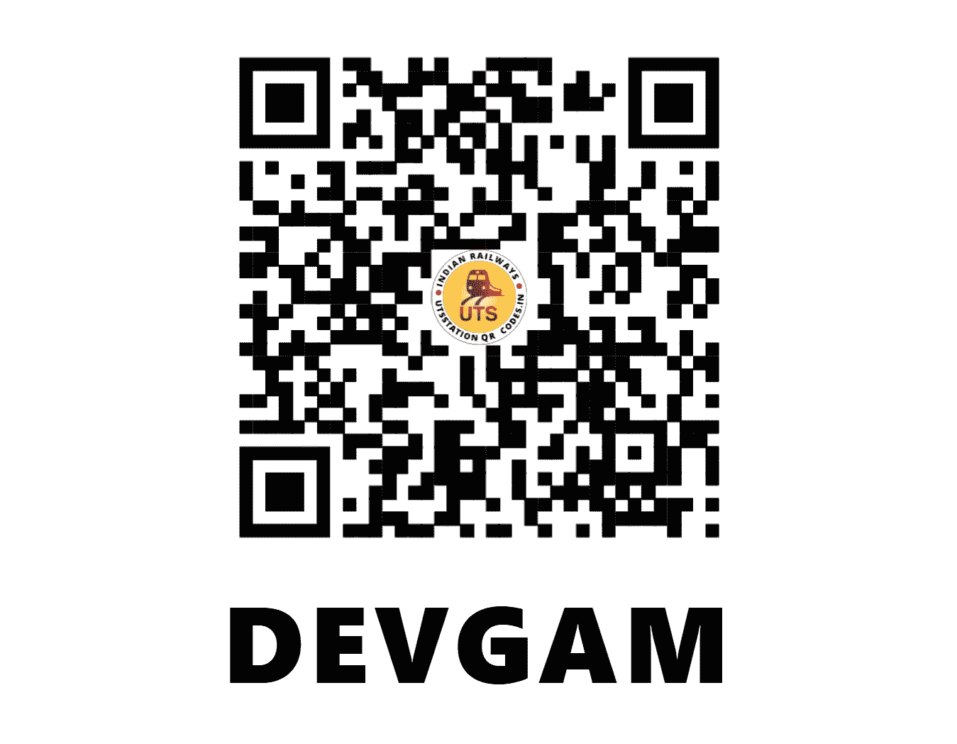 UTS QR Code for DEVGAM - DVGM - WR (GUJARAT)