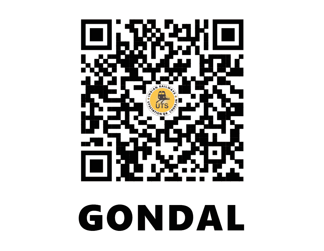 UTS QR Code for GONDAL - GDL - WR (GUJARAT)