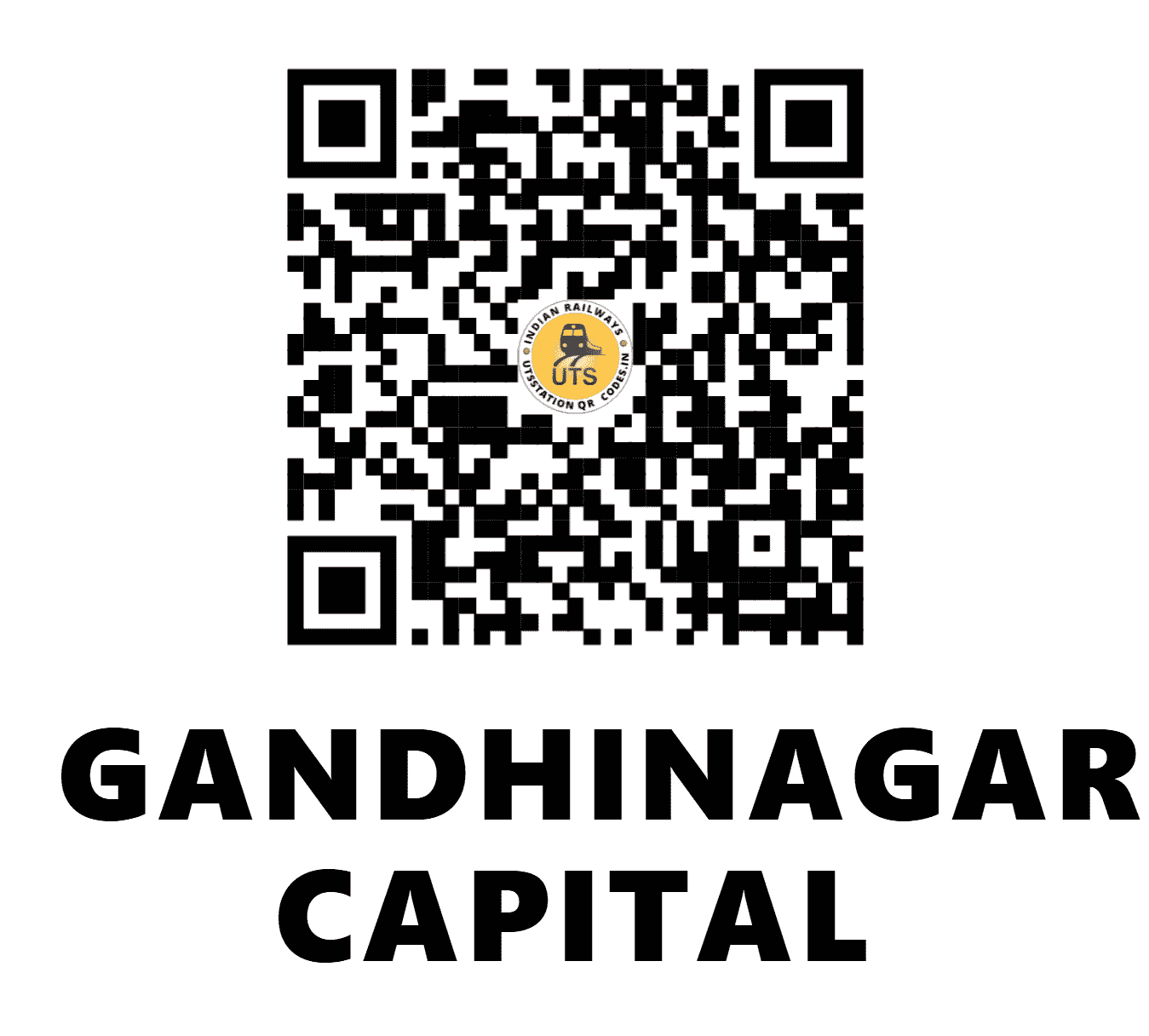 UTS QR Code for GANDHINAGAR CAPITAL - GNC - WR (GUJARAT)