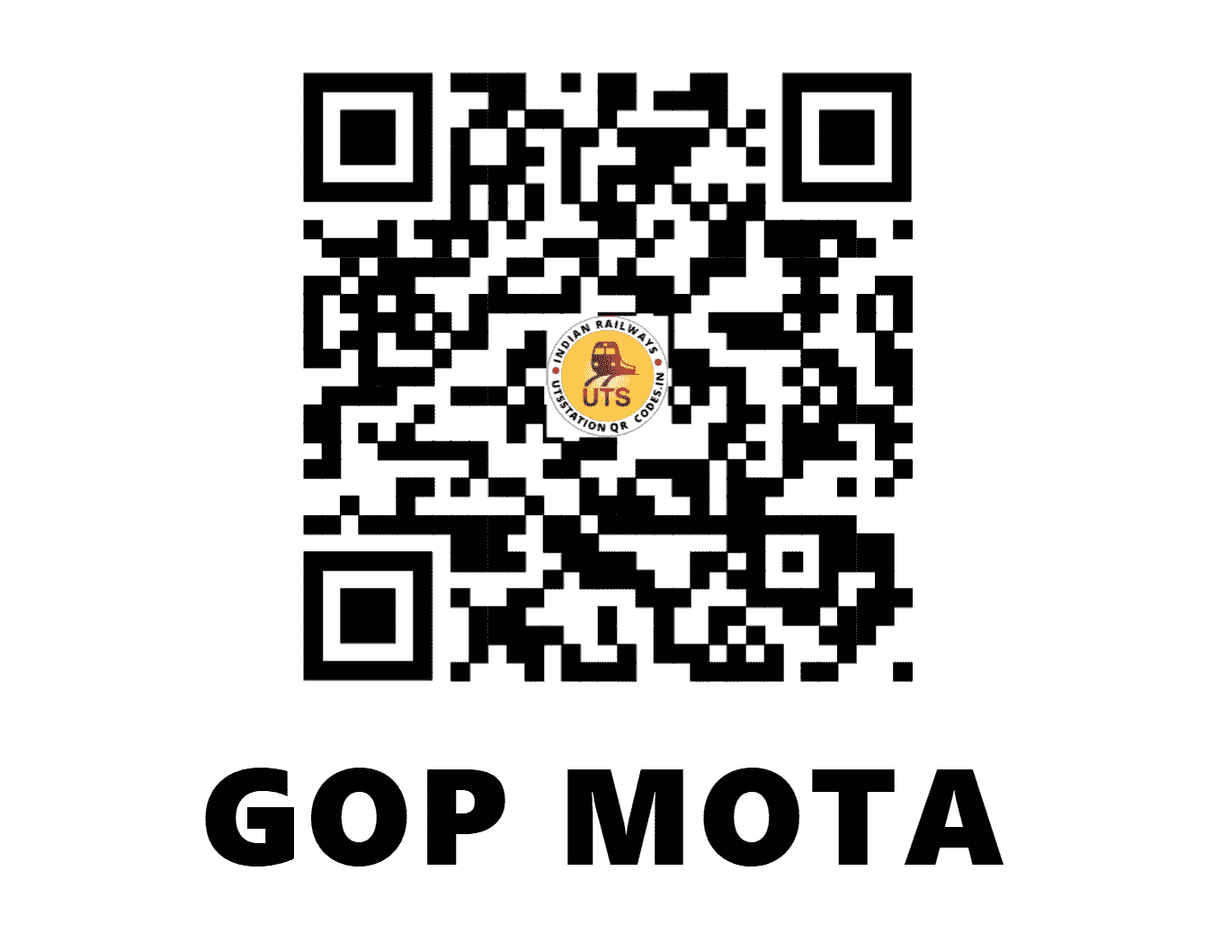 UTS QR Code for GOP MOTA - GPMA - WR (GUJARAT)