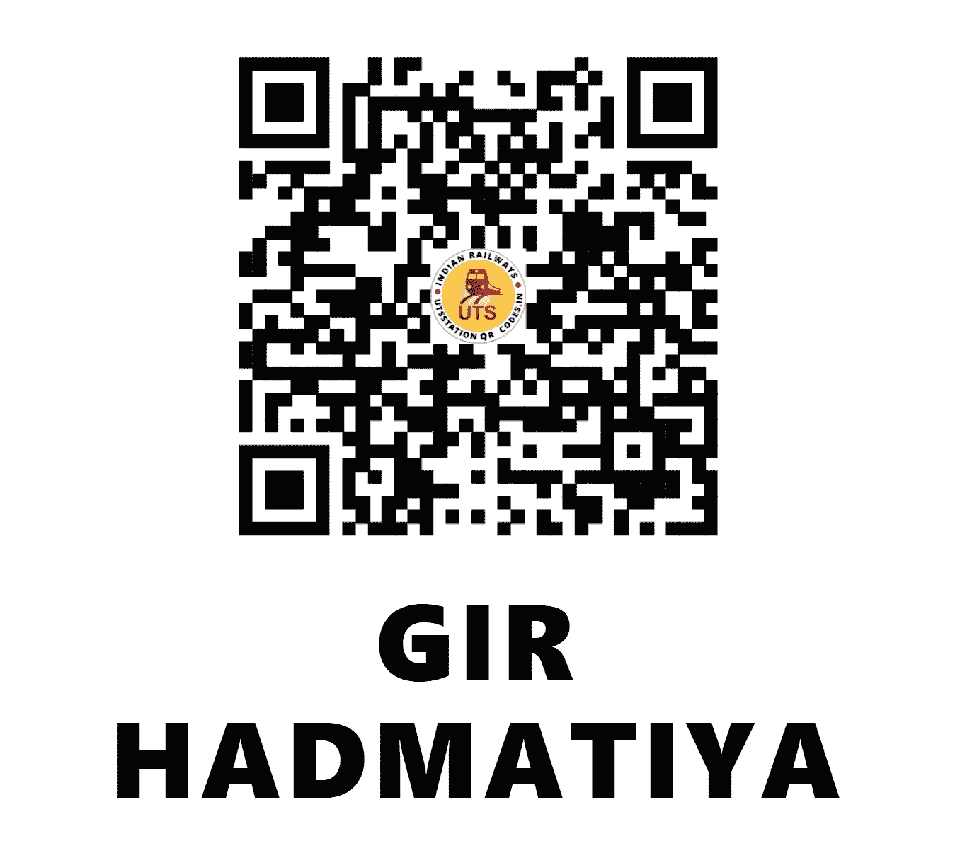 UTS QR Code for GIR HADMATIYA - GRHM - WR (GUJARAT)