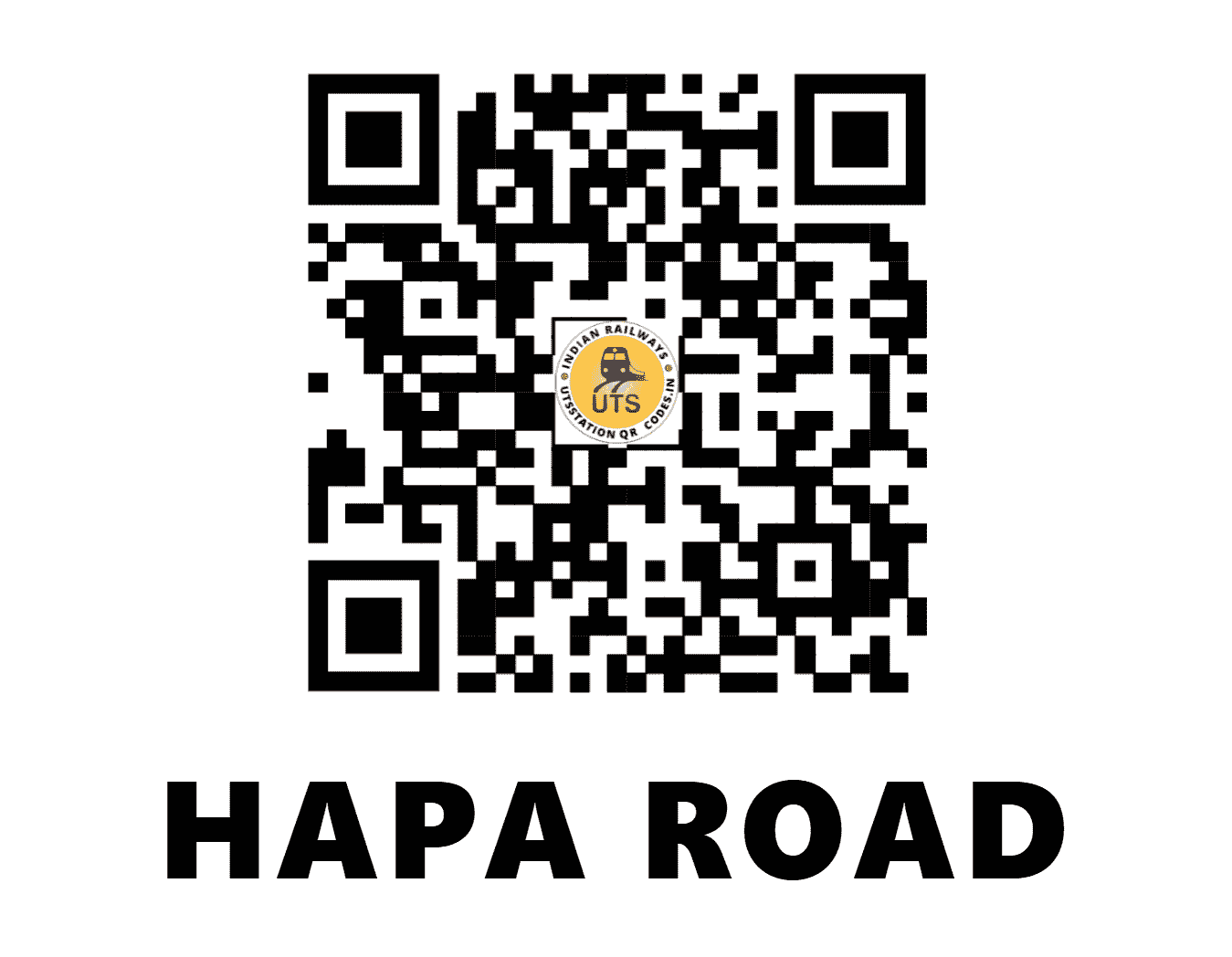 UTS QR Code for HAPA ROAD - HPRD - WR (GUJARAT)