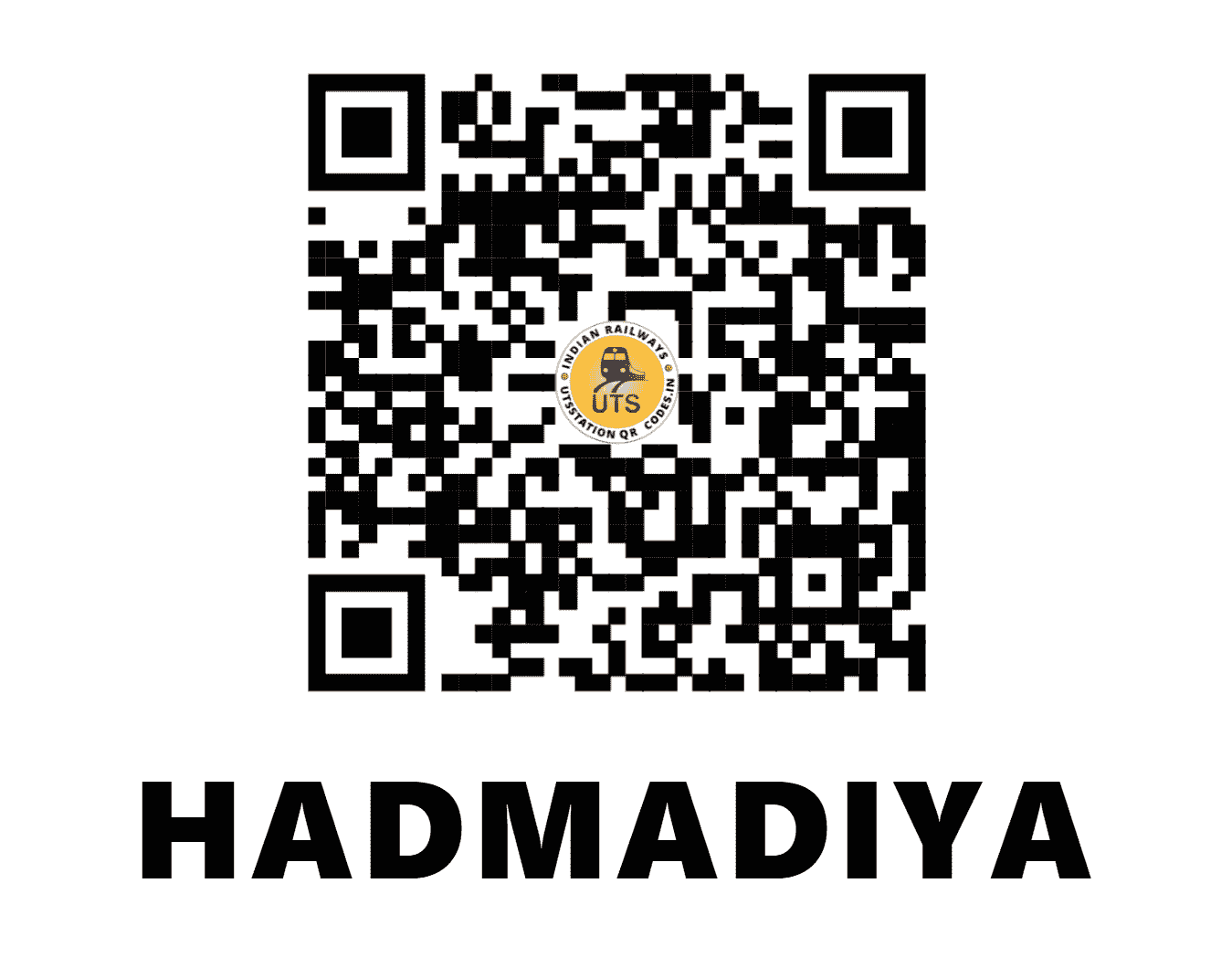 UTS QR Code for HADMADIYA - HRM - WR (GUJARAT)