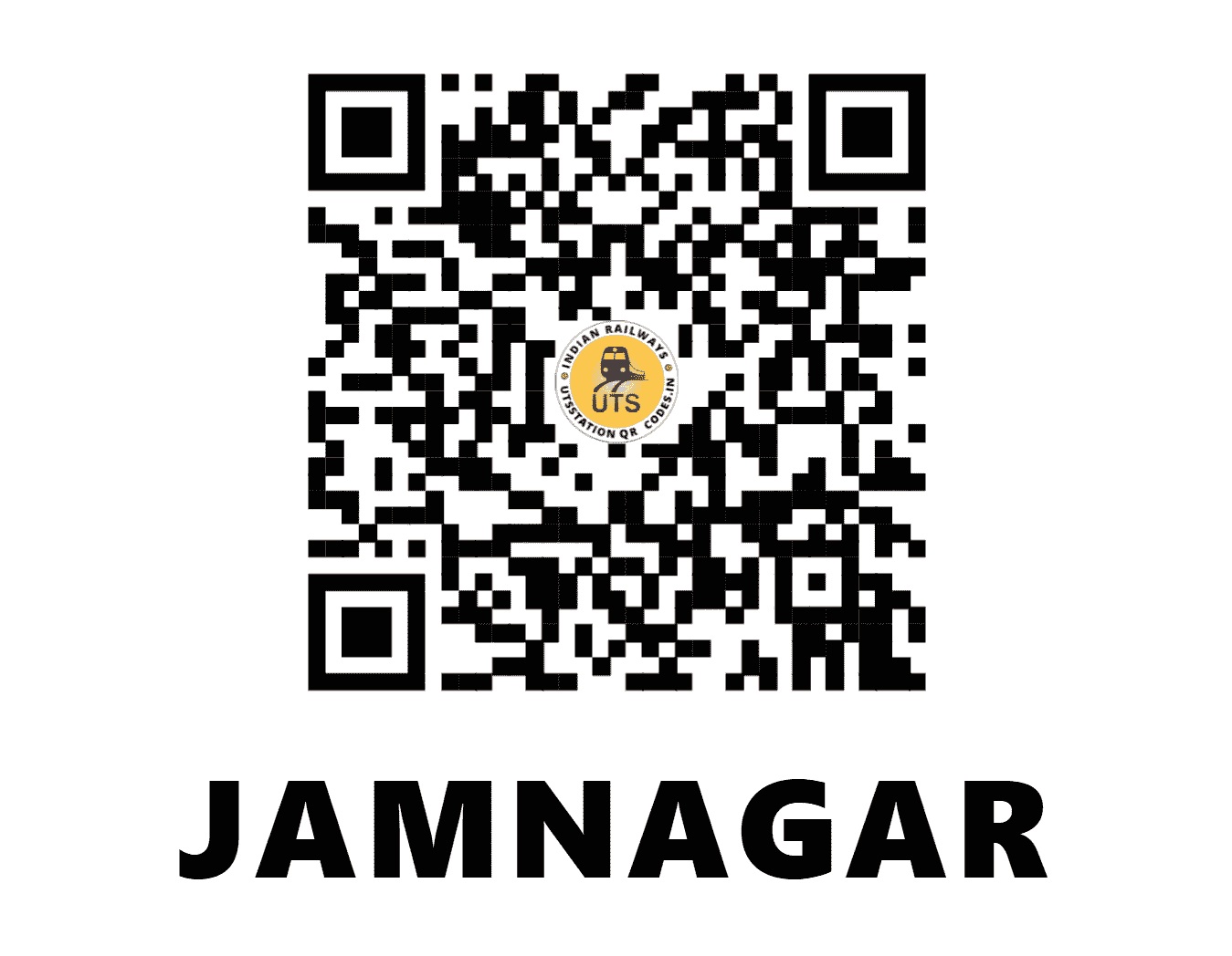 UTS QR Code for JAMNAGAR - JAM - WR (GUJARAT)