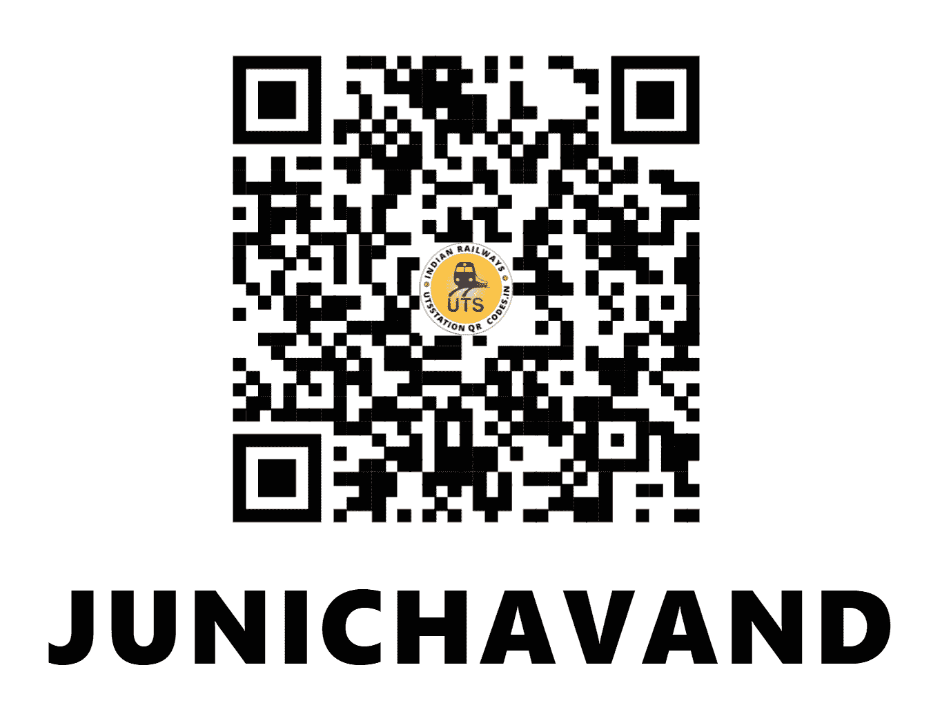 UTS QR Code for JUNICHAVAND - JCN - WR (GUJARAT)