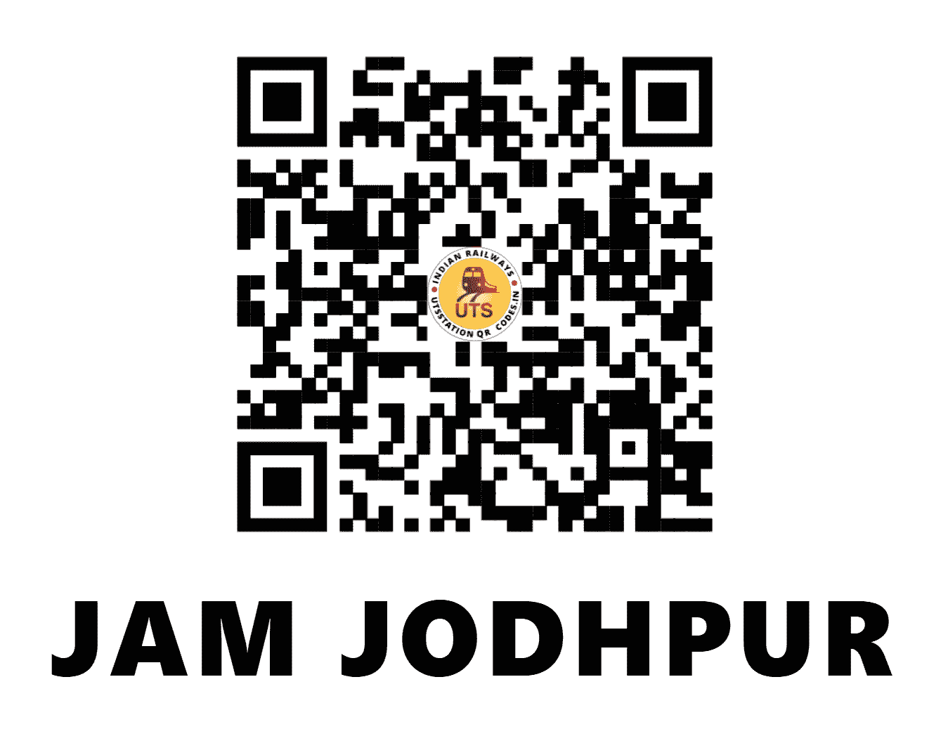 UTS QR Code for JAM JODHPUR - JDH - WR (GUJARAT)