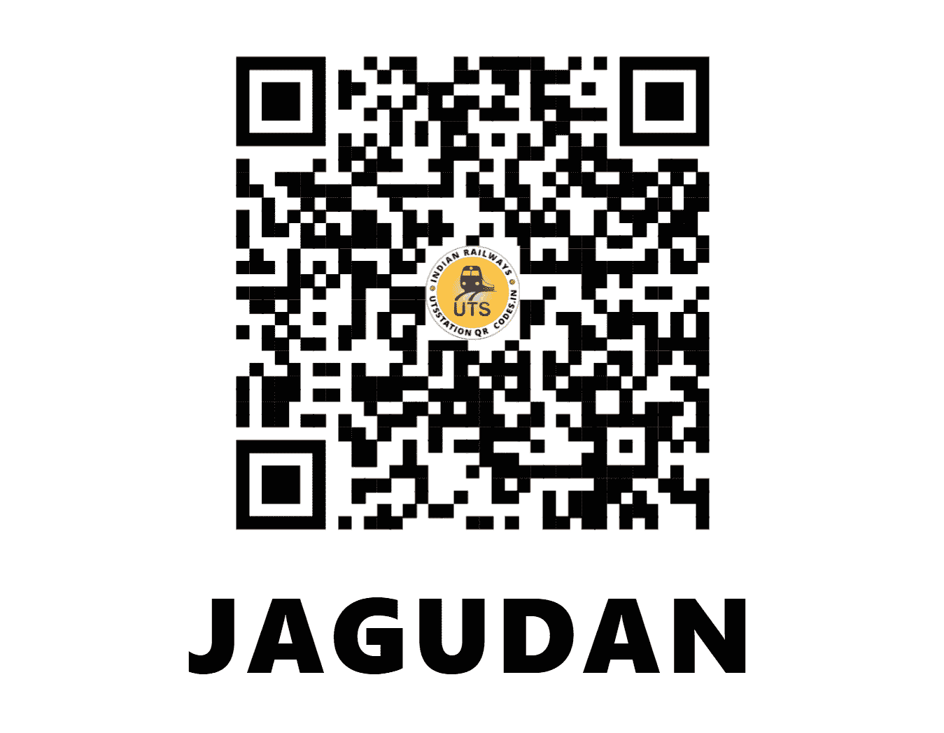 UTS QR Code for JAGUDAN - JDN - WR (GUJARAT)