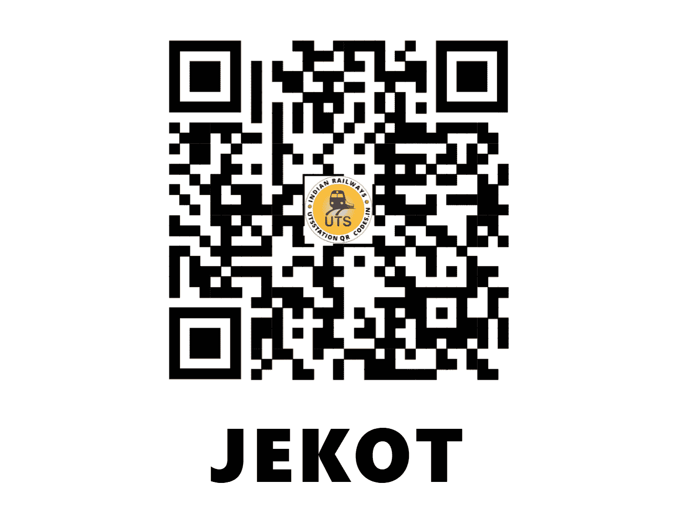 UTS QR Code for JEKOT - JKT - WR (GUJARAT)