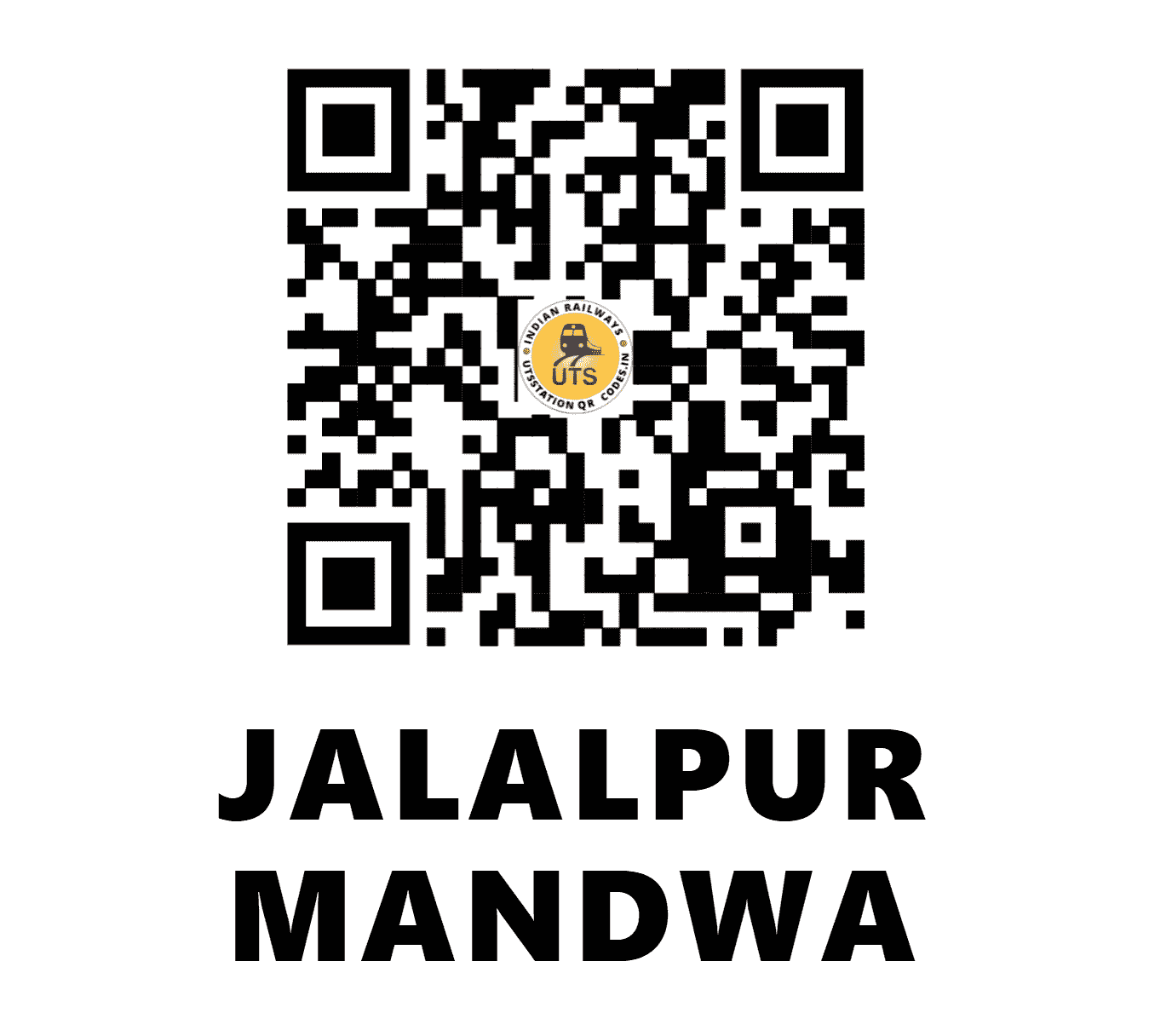 UTS QR Code for JALALPUR MANDWA - JLP - WR (GUJARAT)