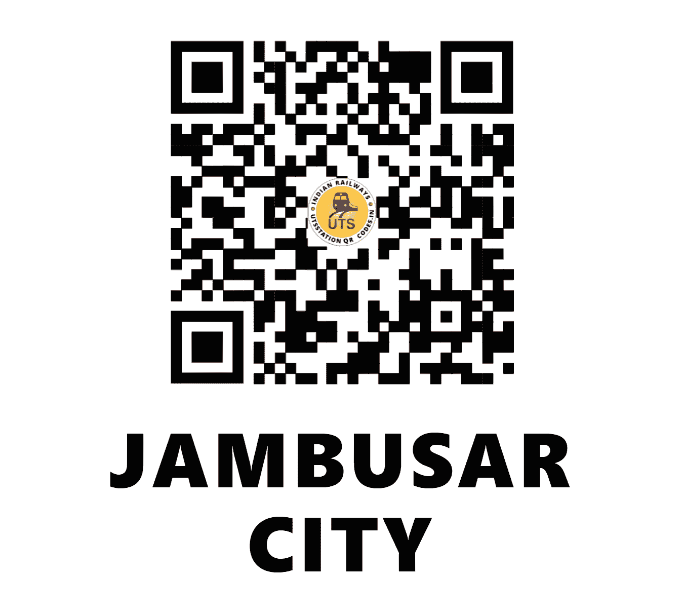 UTS QR Code for JAMBUSAR CITY - JMBC - WR (GUJARAT)