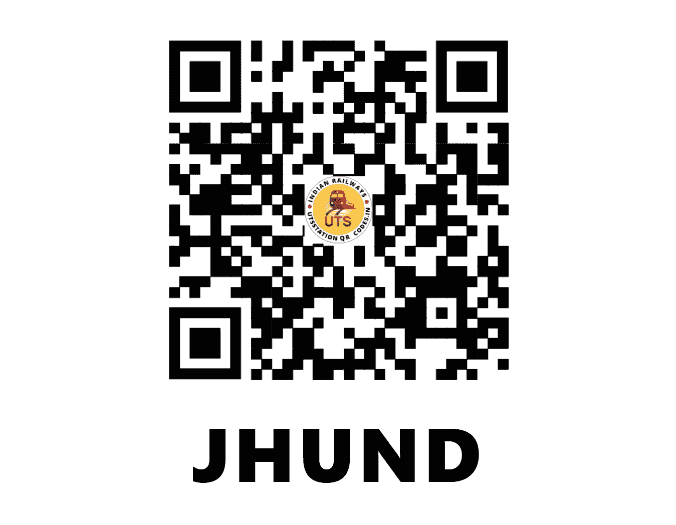 UTS QR Code for JHUND - JN - WR (GUJARAT)