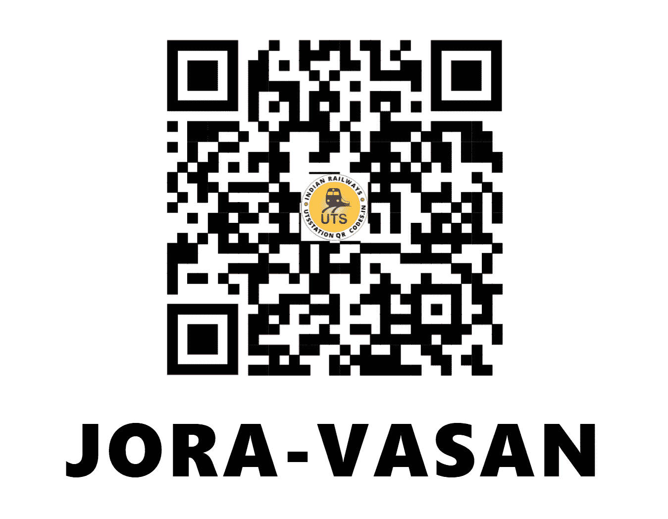 UTS QR Code for JORA-VASAN - JRS - WR (GUJARAT)