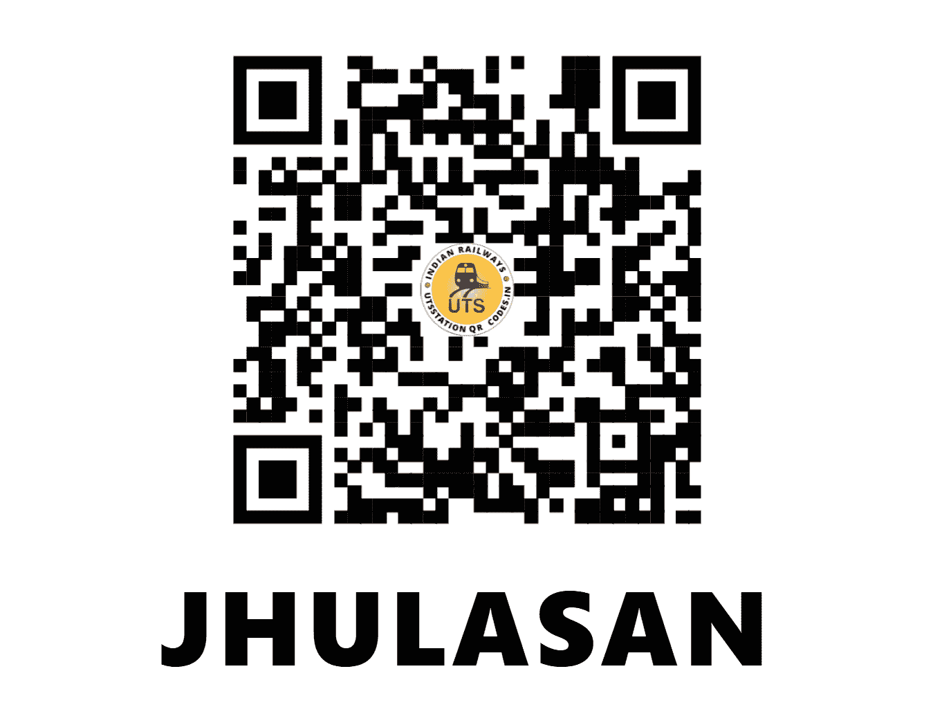 UTS QR Code for JHULASAN - JUL - WR (GUJARAT)