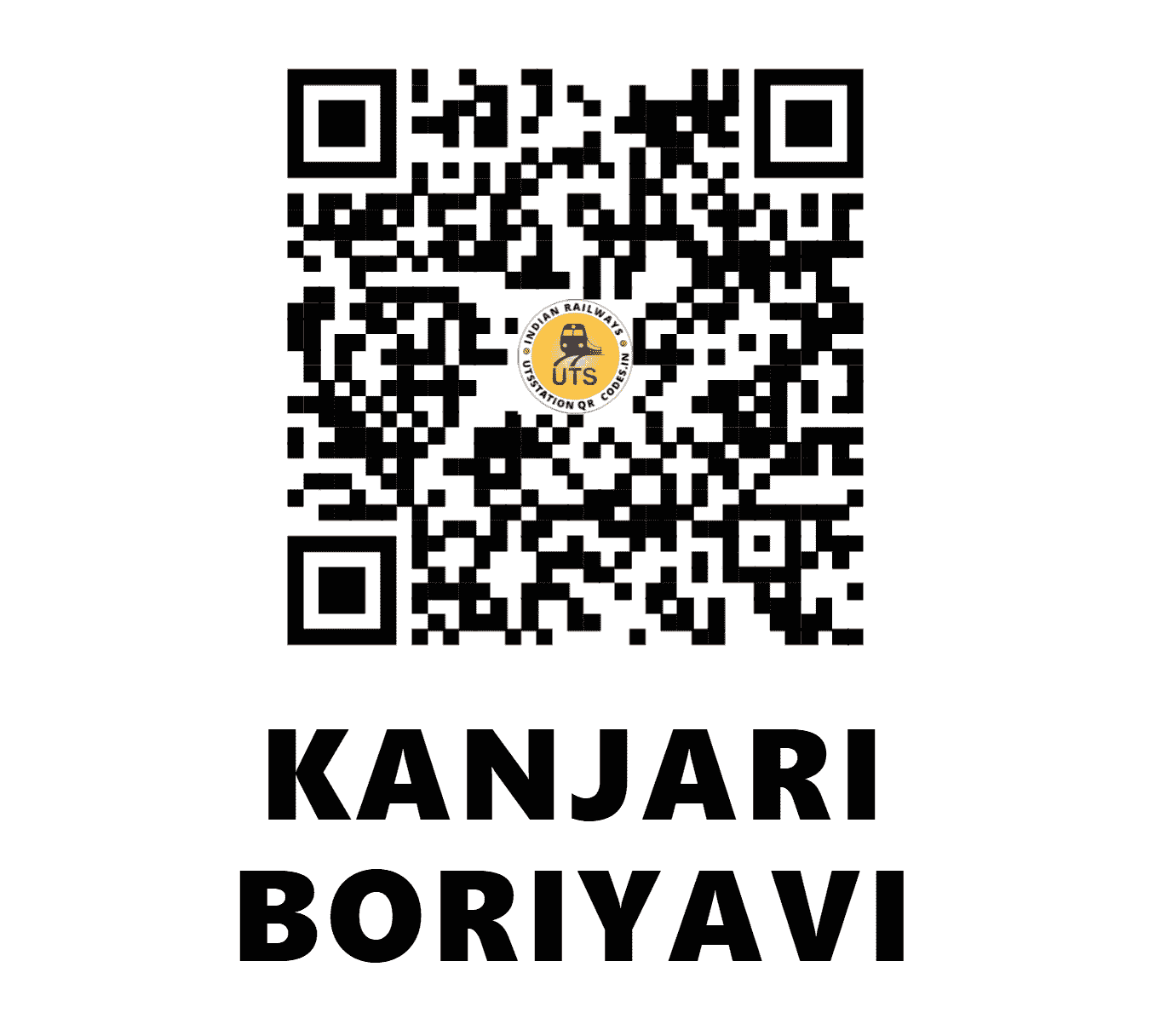 UTS QR Code for KANJARI BORIYAVI - KBRV - WR (GUJARAT)