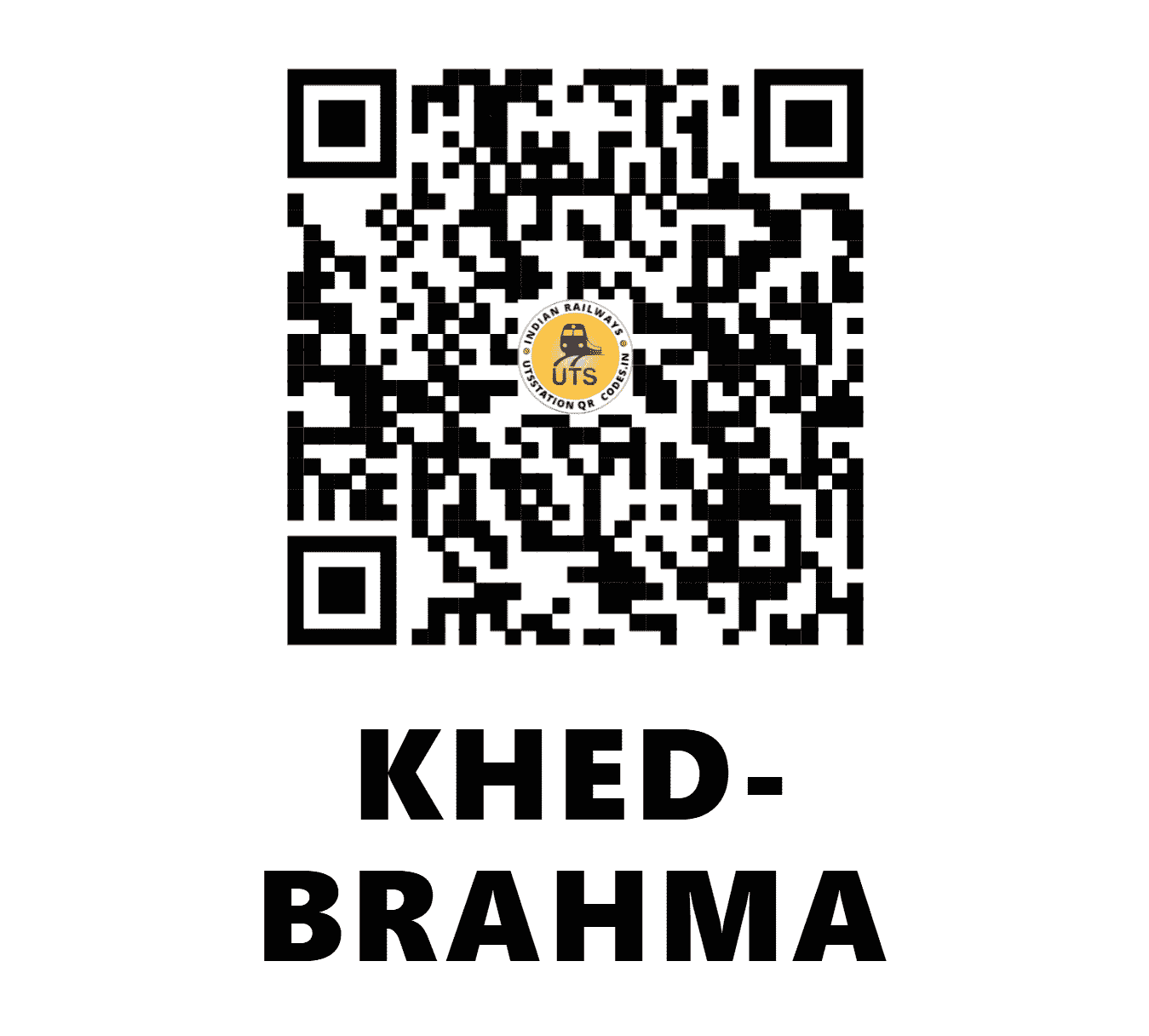 UTS QR Code for KHED-BRAHMA - KDBM - WR (GUJARAT)