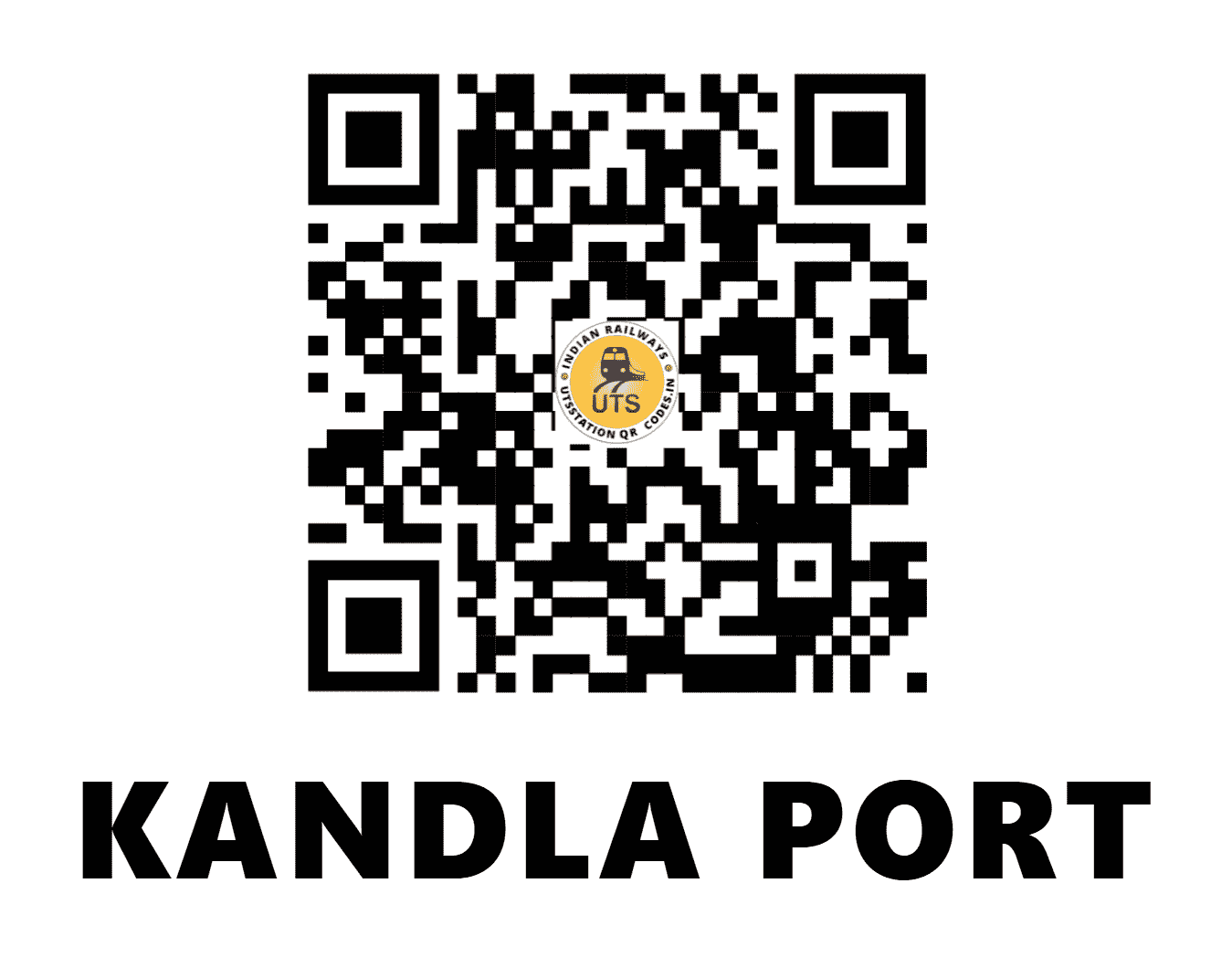 UTS QR Code for KANDLA PORT - KDLP - WR (GUJARAT)