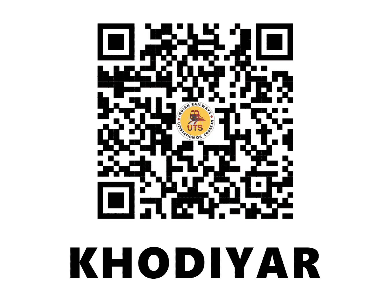 UTS QR Code for KHODIYAR - KHDB - WR (GUJARAT)