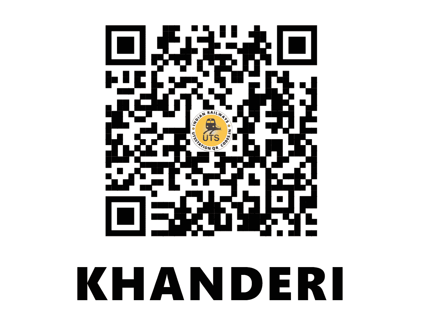 UTS QR Code for KHANDERI - KHDI - WR (GUJARAT)
