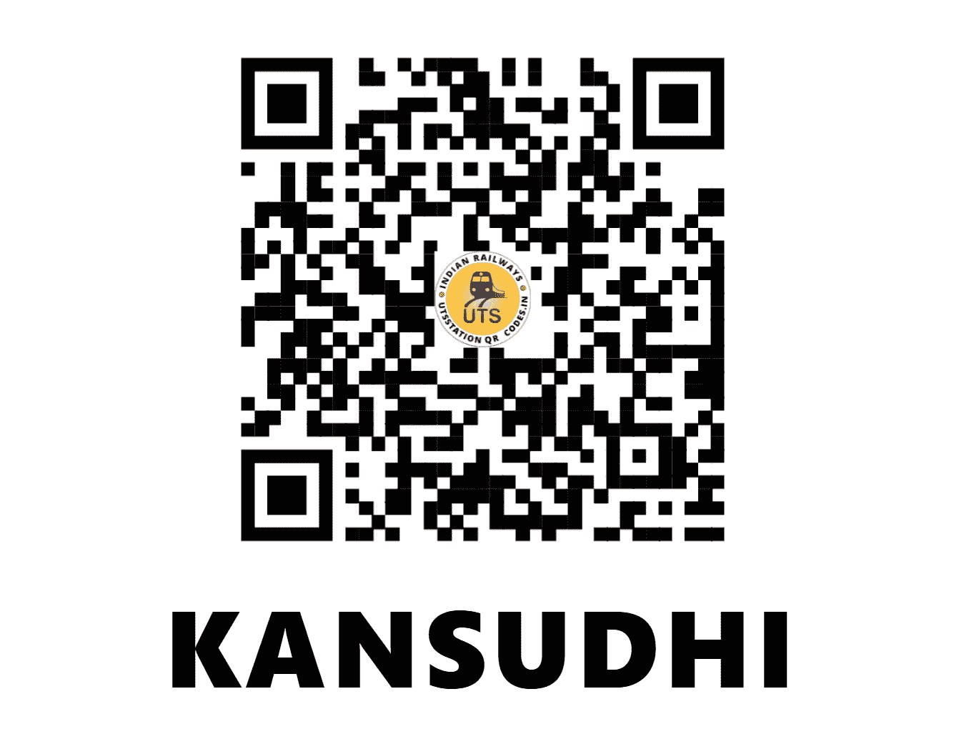 UTS QR Code for KANSUDHI - KIZ - WR (GUJARAT)