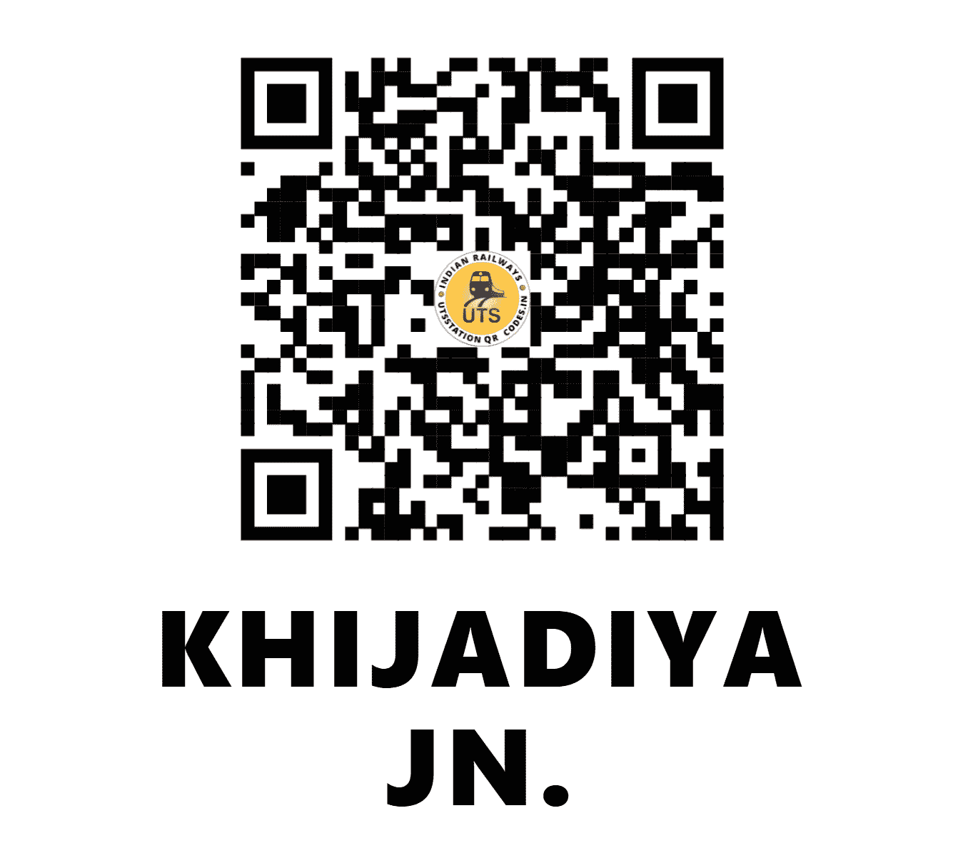 UTS QR Code for KHIJADIYA JN. - KJV - WR (GUJARAT)