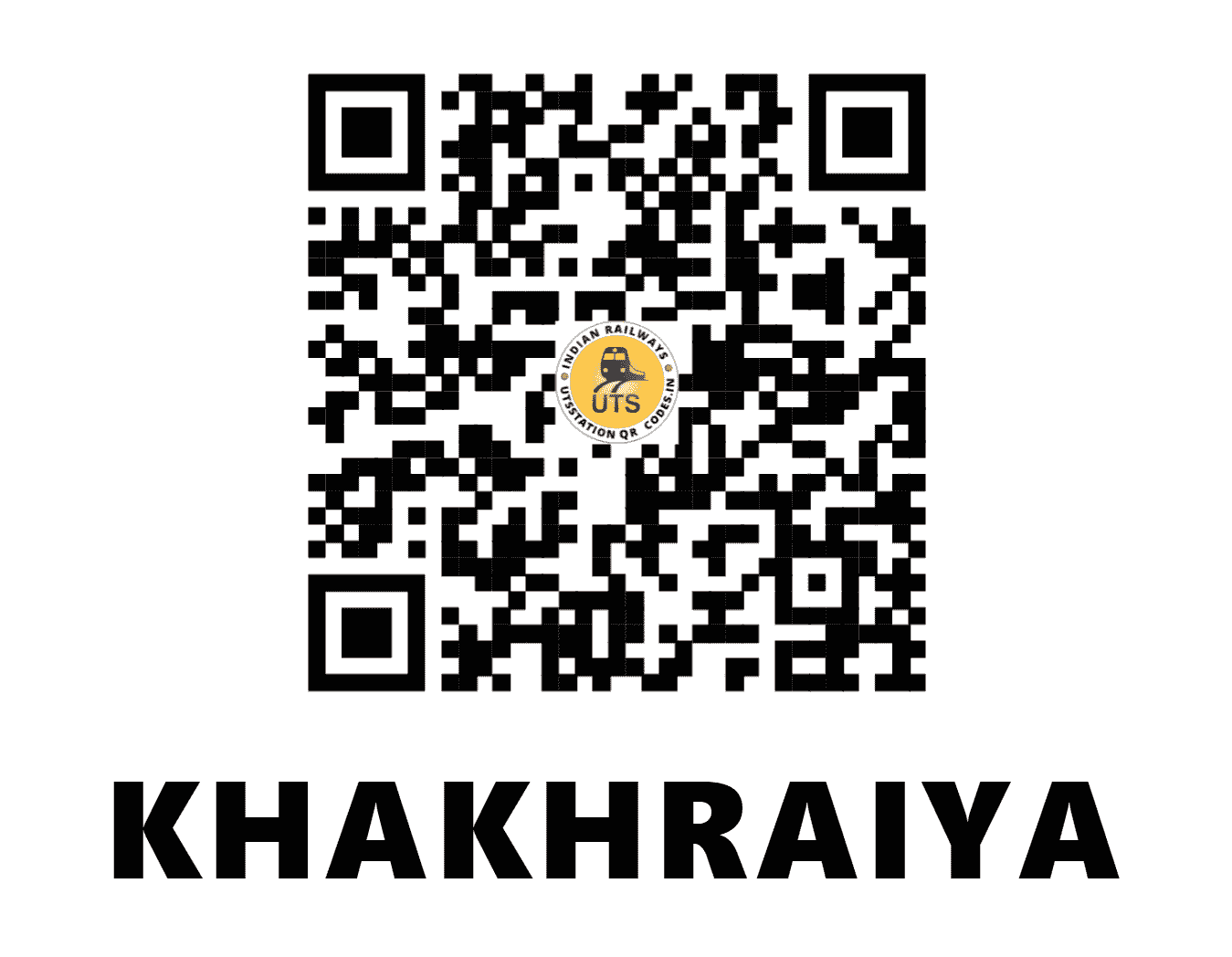 UTS QR Code for KHAKHRAIYA - KKK - WR (GUJARAT)