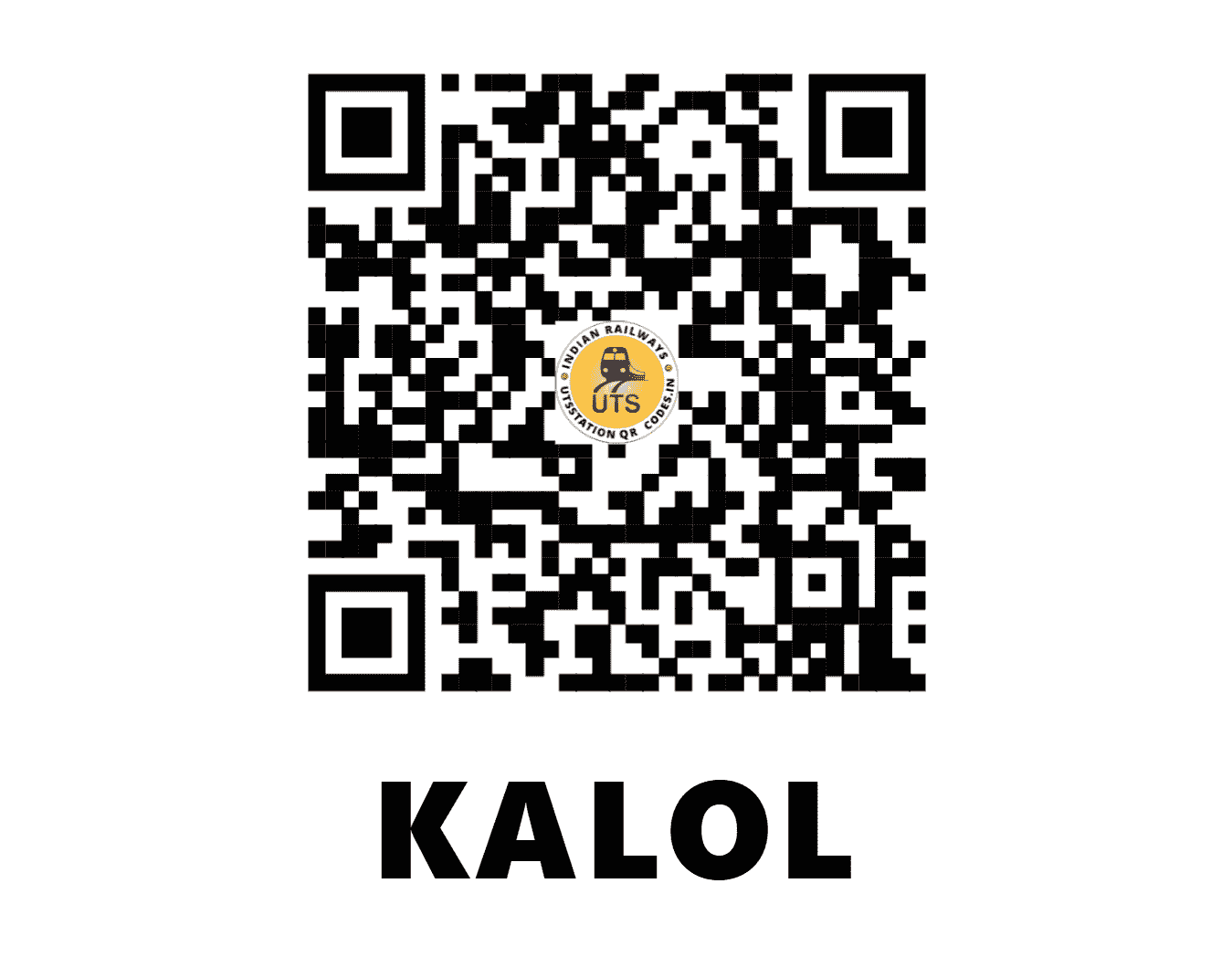 UTS QR Code for KALOL - KLL - WR (GUJARAT)