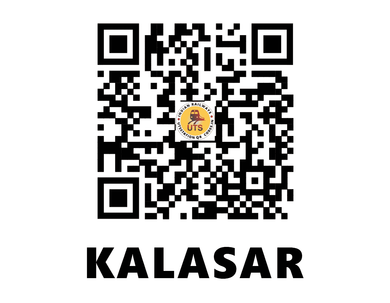 UTS QR Code for KALASAR - KLSR - WR (GUJARAT)