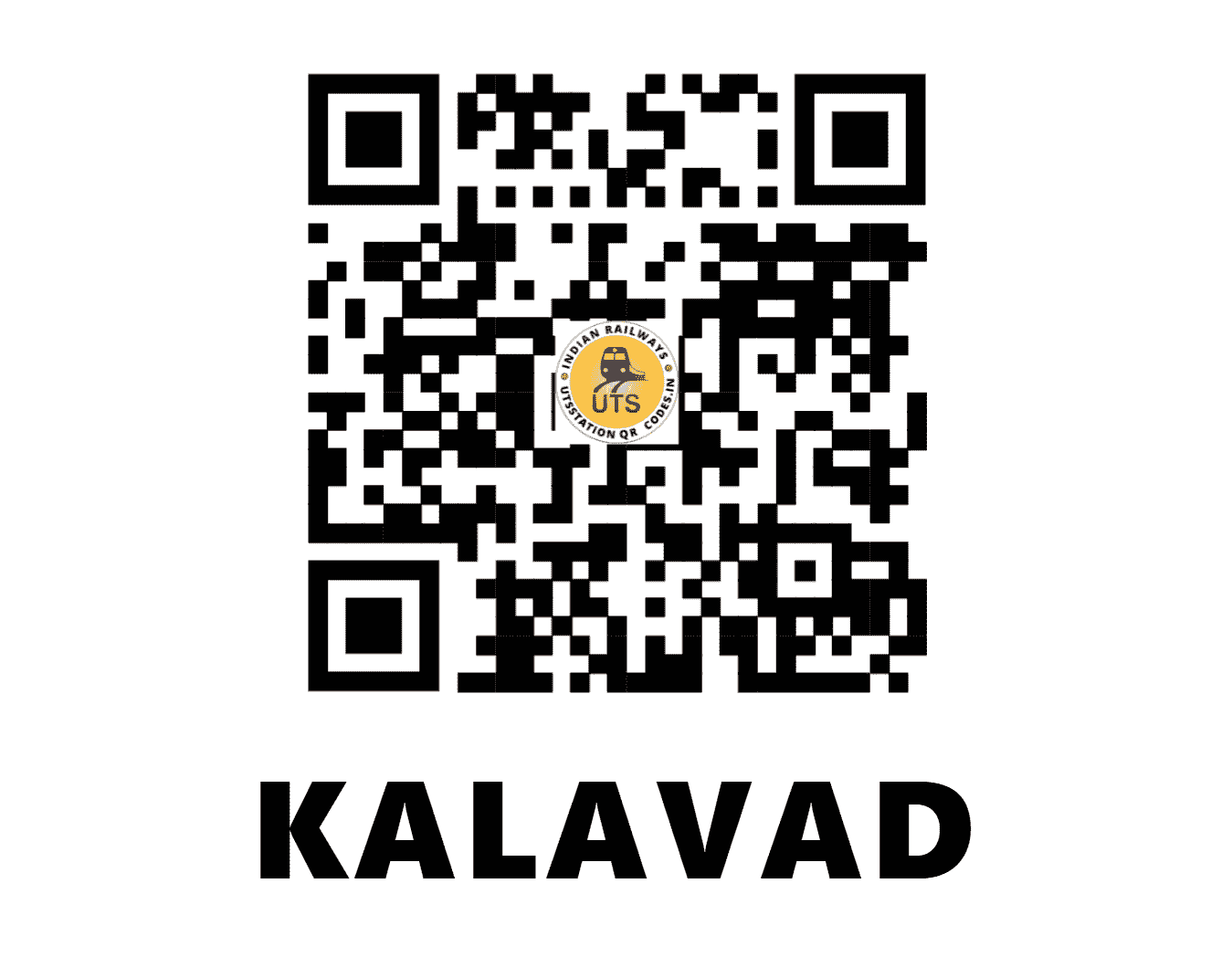 UTS QR Code for KALAVAD - KLVD - WR (GUJARAT)