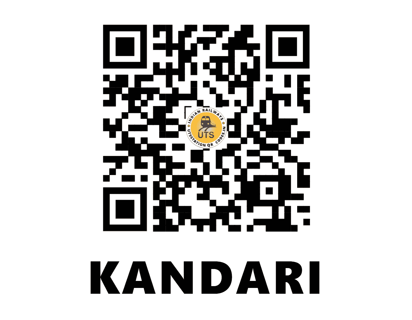 UTS QR Code for KANDARI - KNDR - WR (GUJARAT)