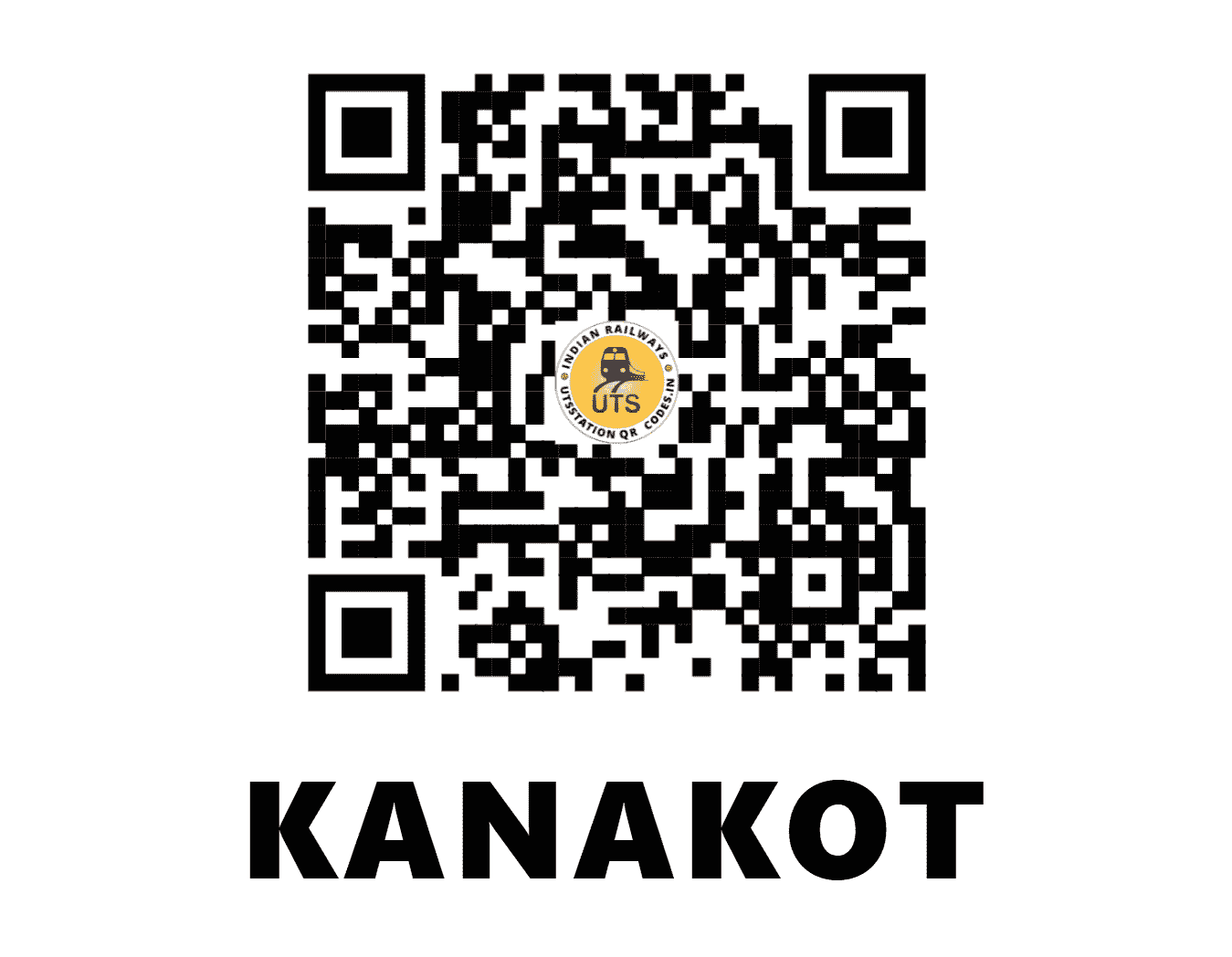 UTS QR Code for KANAKOT - KNKT - WR (GUJARAT)