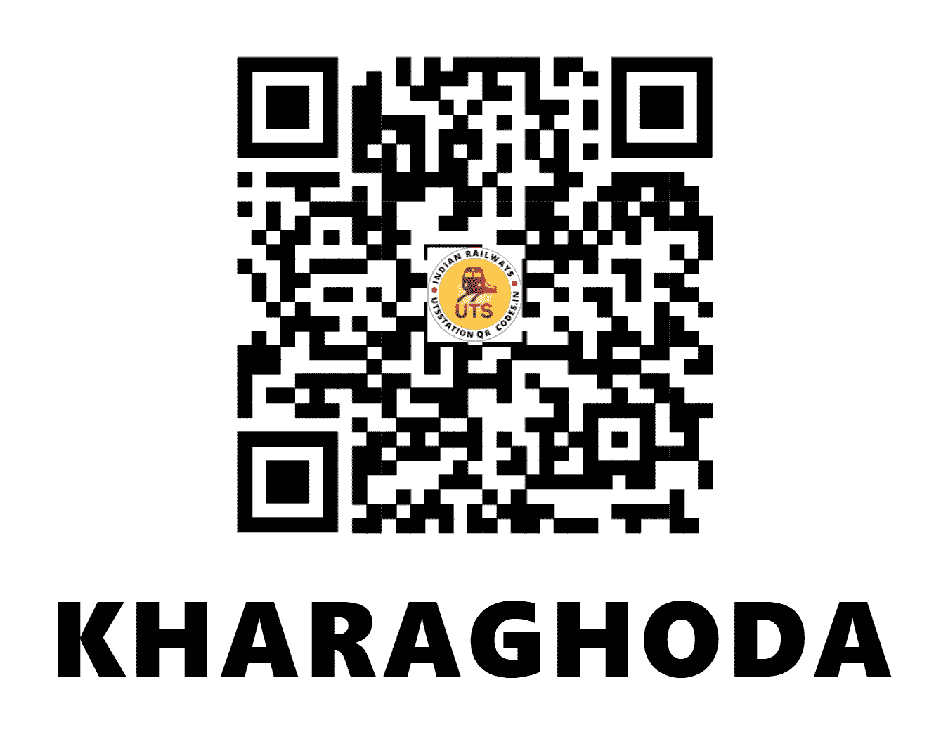 UTS QR Code for KHARAGHODA - KOD - WR (GUJARAT)