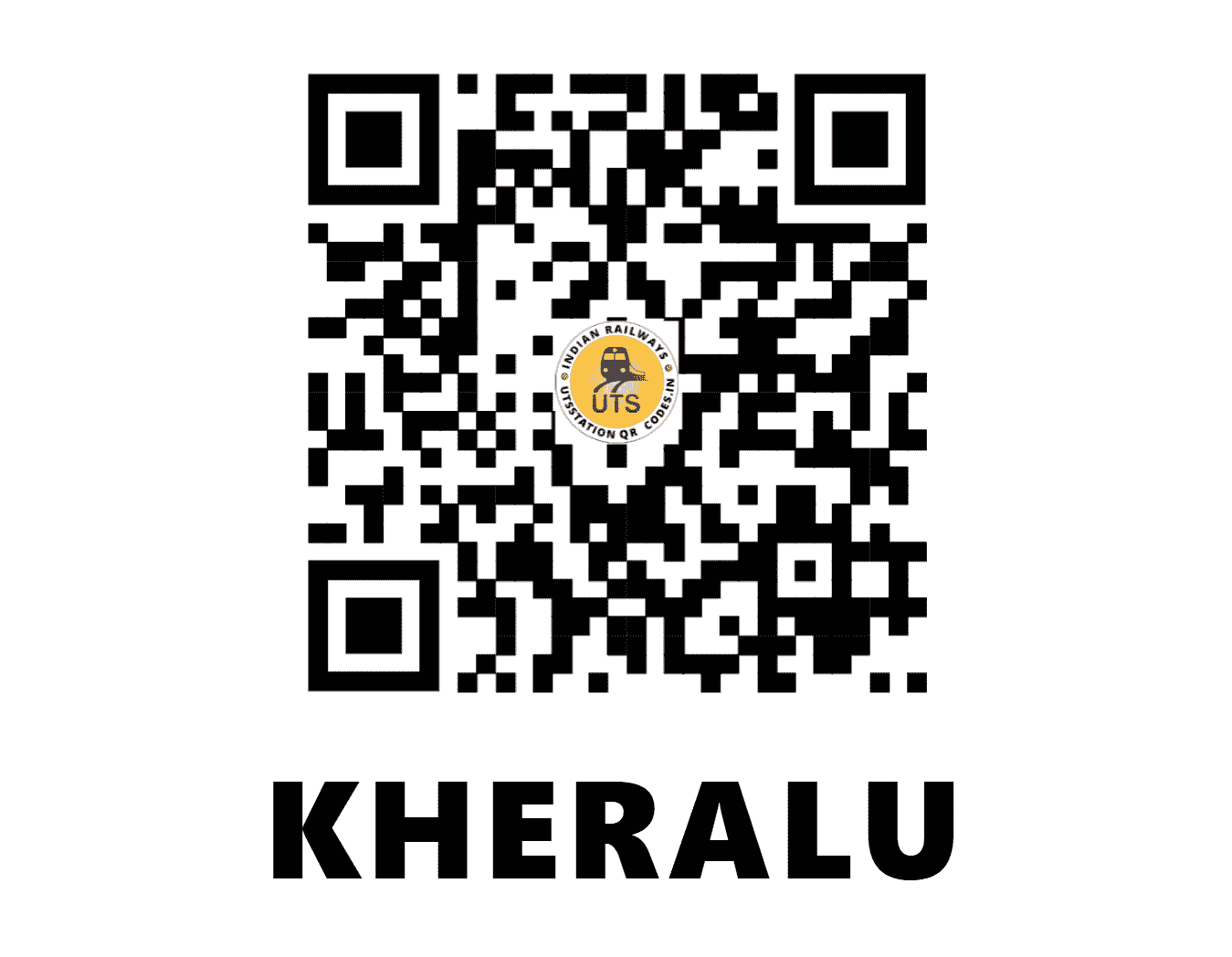 UTS QR Code for KHERALU - KRU - WR (GUJARAT)