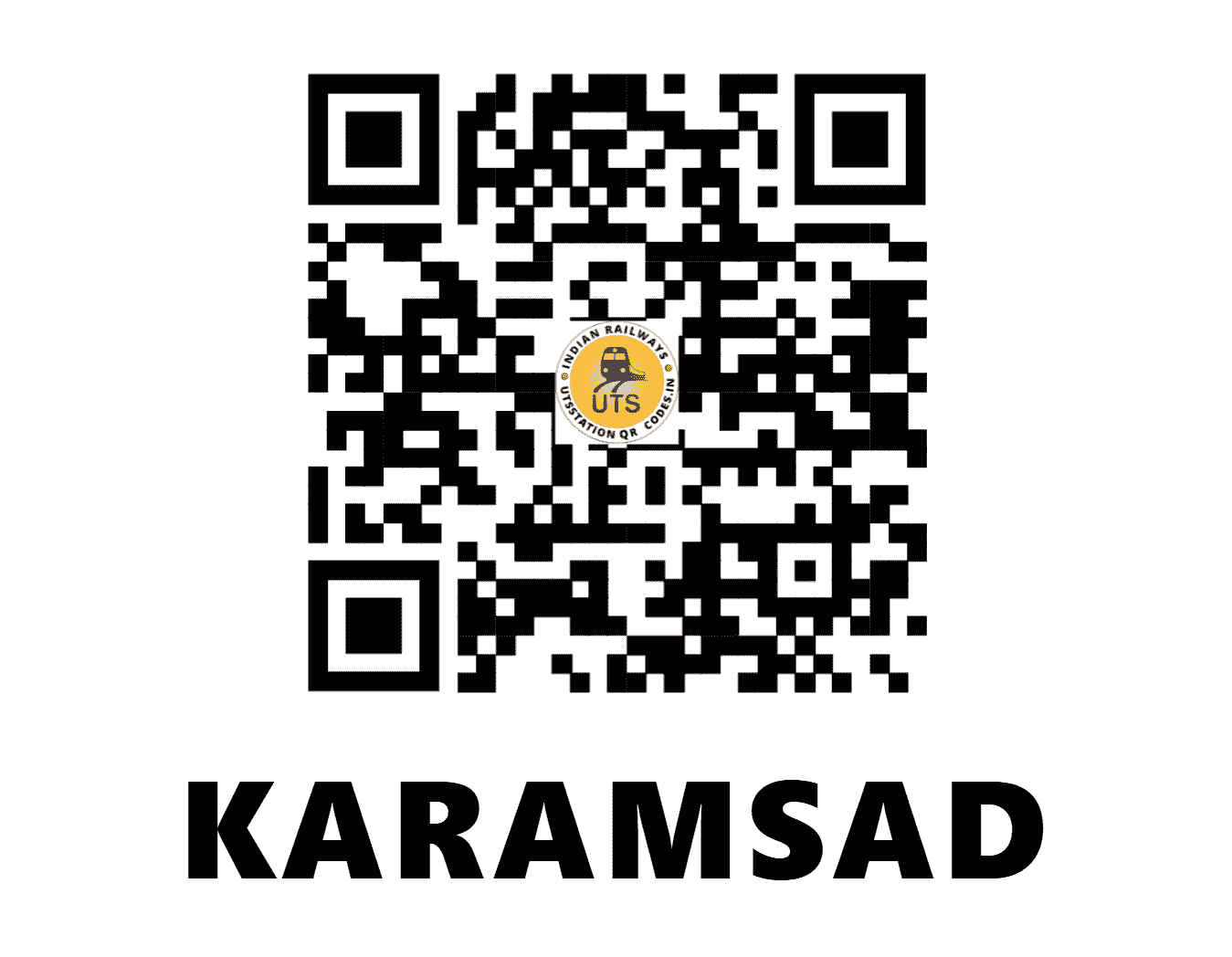 UTS QR Code for KARAMSAD - KRYR - WR (GUJARAT)