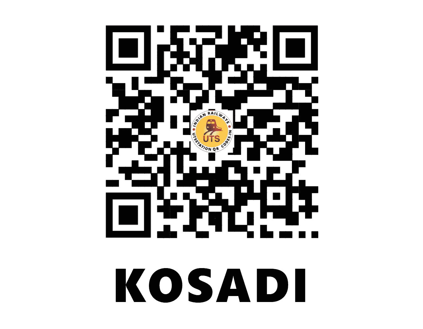 UTS QR Code for KOSADI - KSAI - WR (GUJARAT)