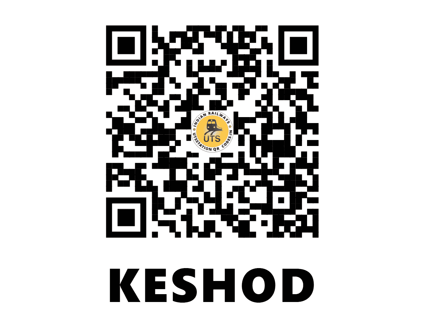 UTS QR Code for KESHOD - KSD - WR (GUJARAT)