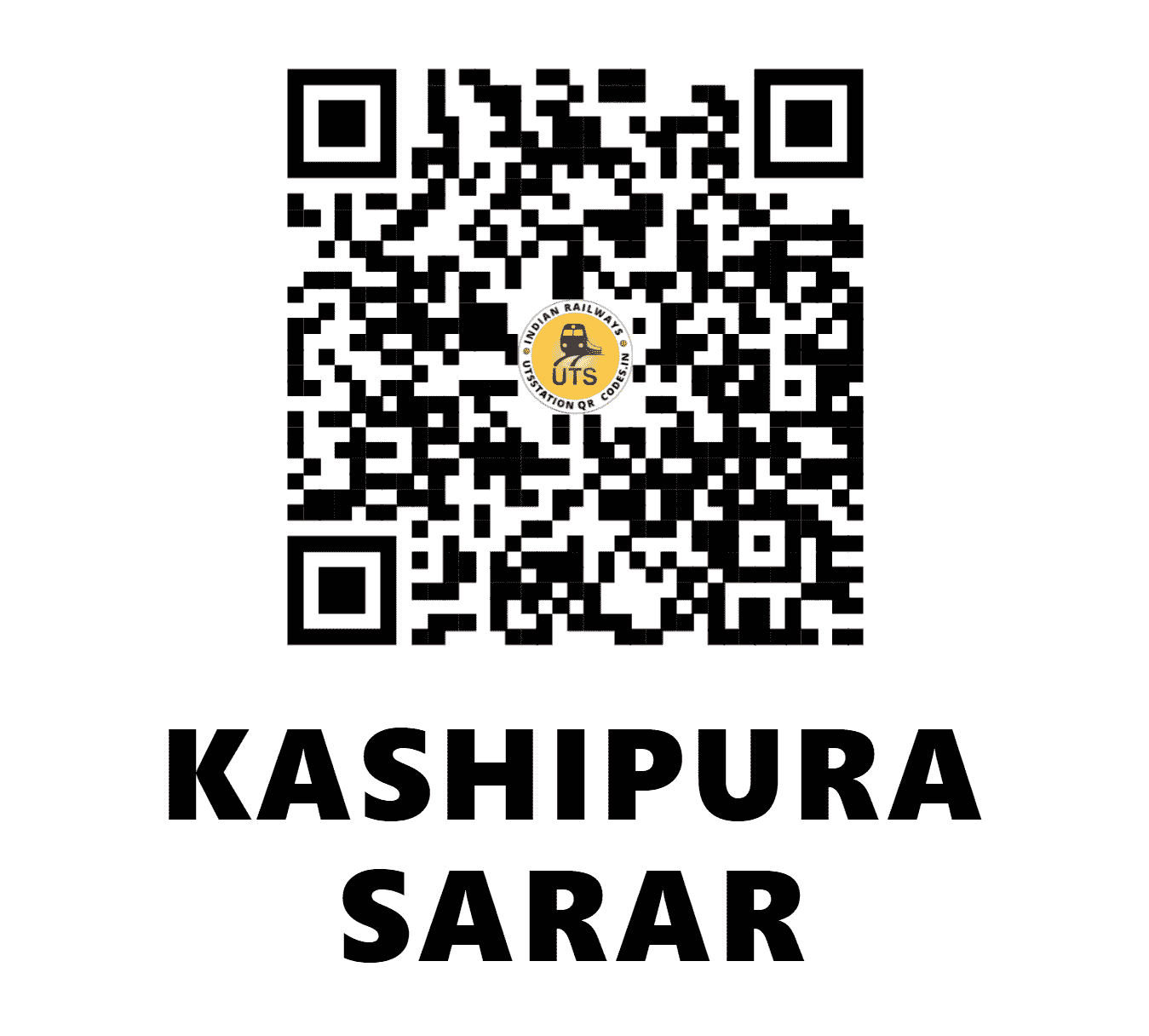 UTS QR Code for KASHIPURA SARAR - KSPR - WR (GUJARAT)