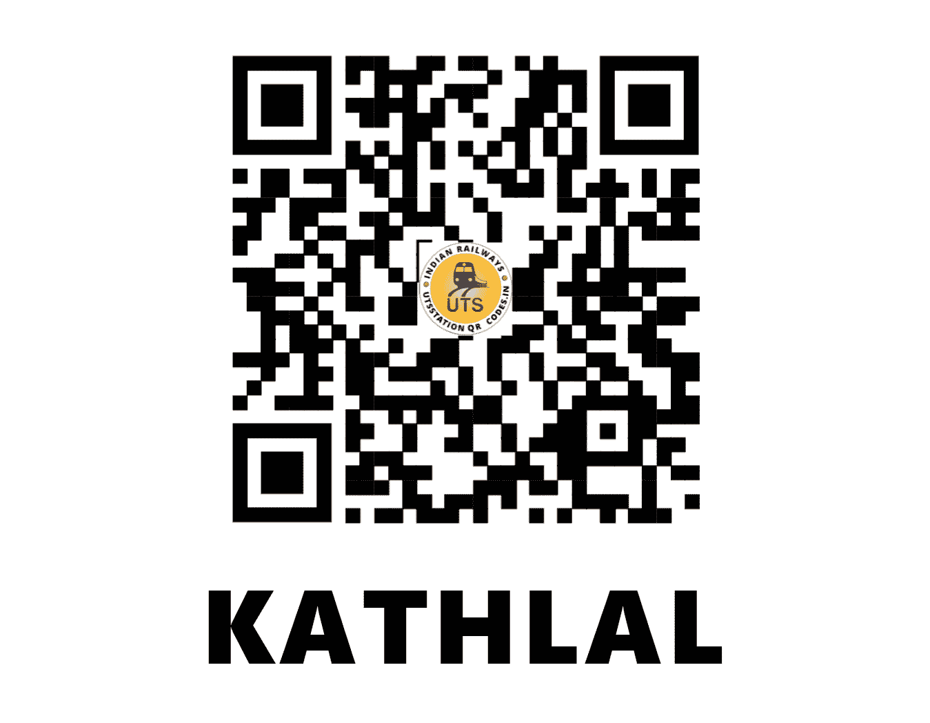 UTS QR Code for KATHLAL - KTAL - WR (GUJARAT)