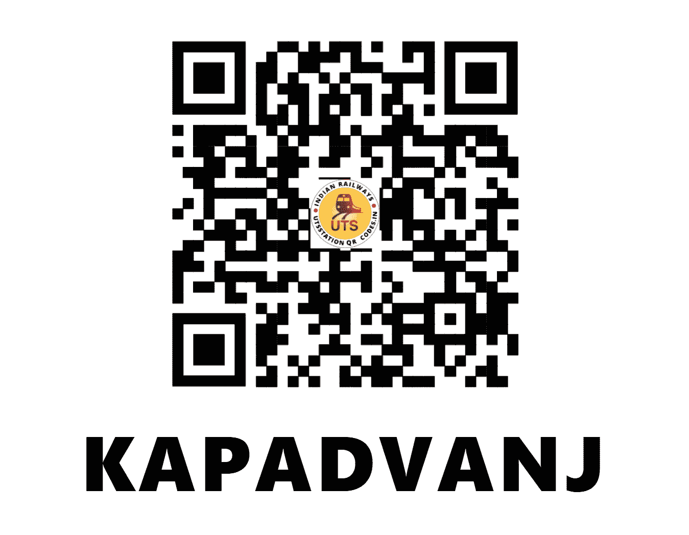 UTS QR Code for KAPADVANJ - KVNJ - WR (GUJARAT)