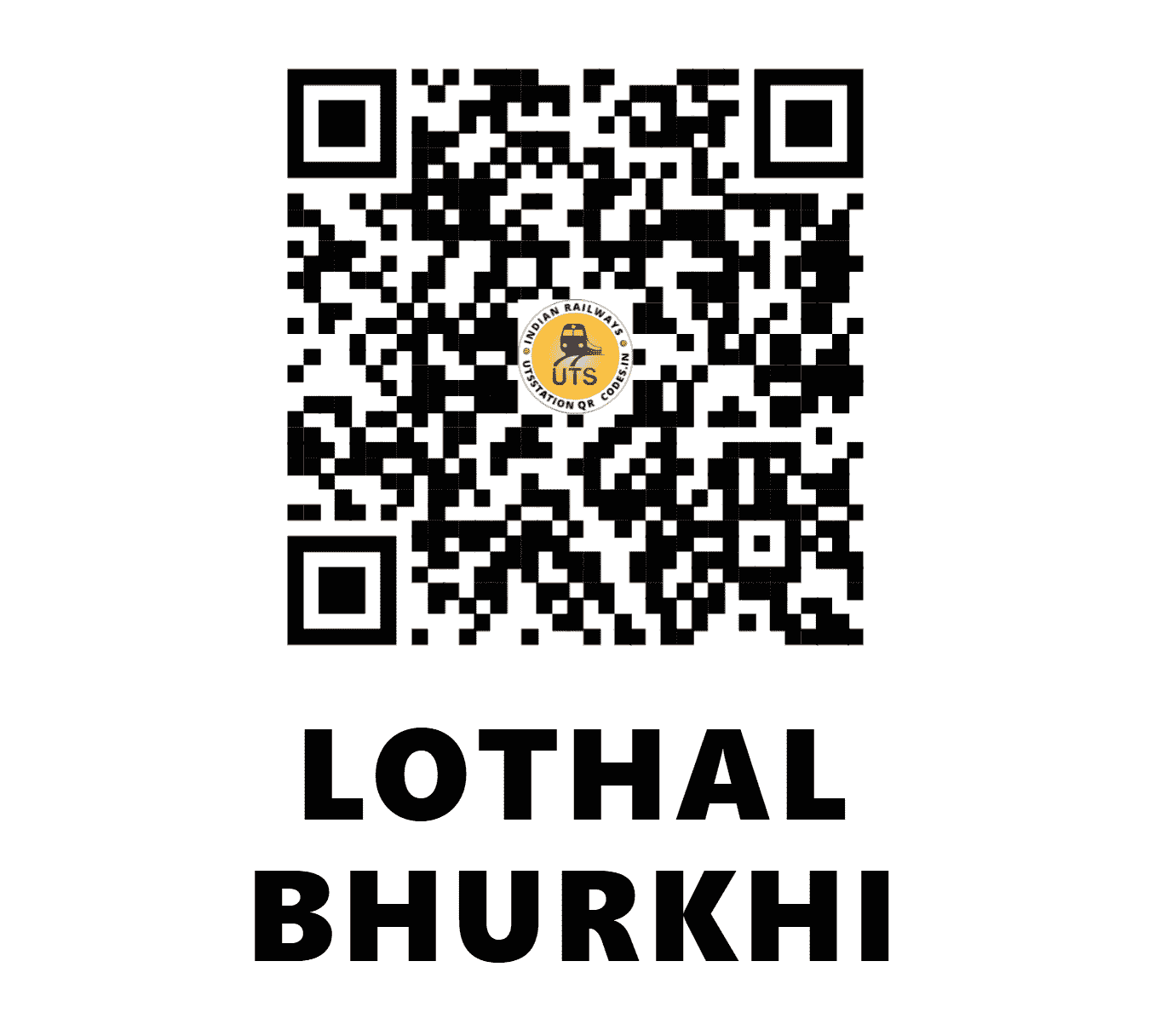 UTS QR Code for LOTHAL BHURKHI - LHBK - WR (GUJARAT)