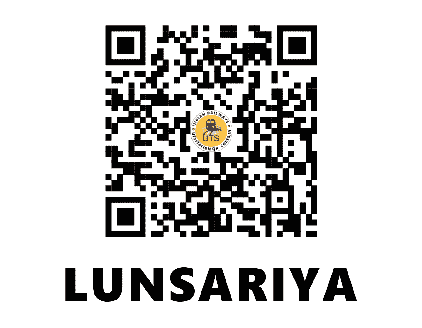 UTS QR Code for LUNSARIYA - LXR - WR (GUJARAT)