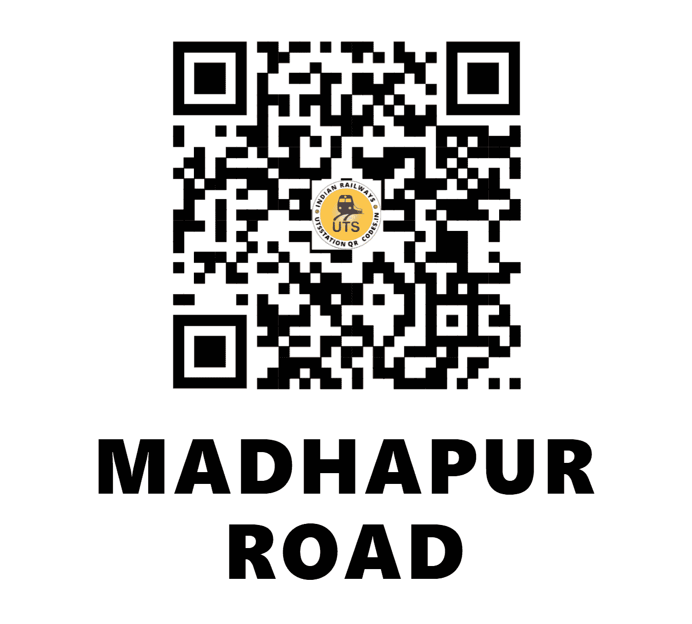 UTS QR Code for MADHAPUR ROAD - MADP - WR (GUJARAT)