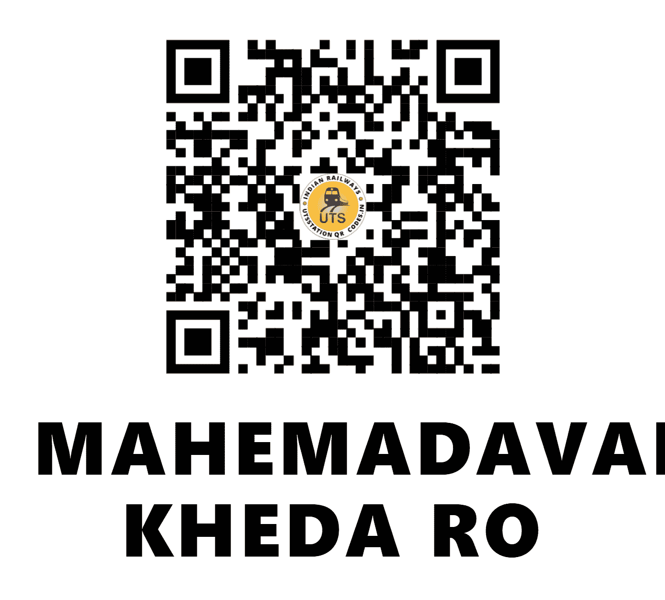 UTS QR Code for MAHEMADAVAD KHEDA RO - MHD - WR (GUJARAT)