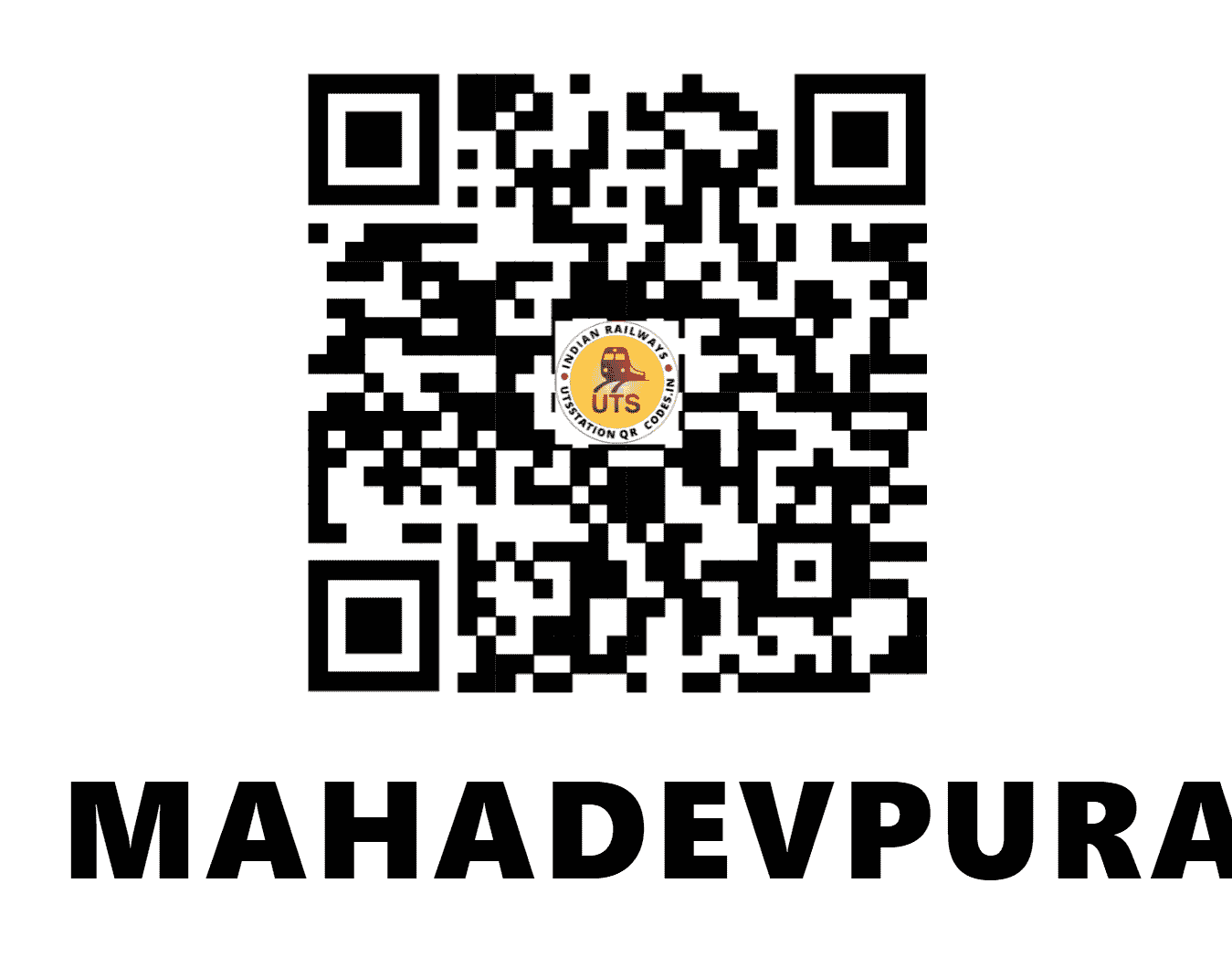 UTS QR Code for MAHADEVPURA - MHDP - WR (GUJARAT)