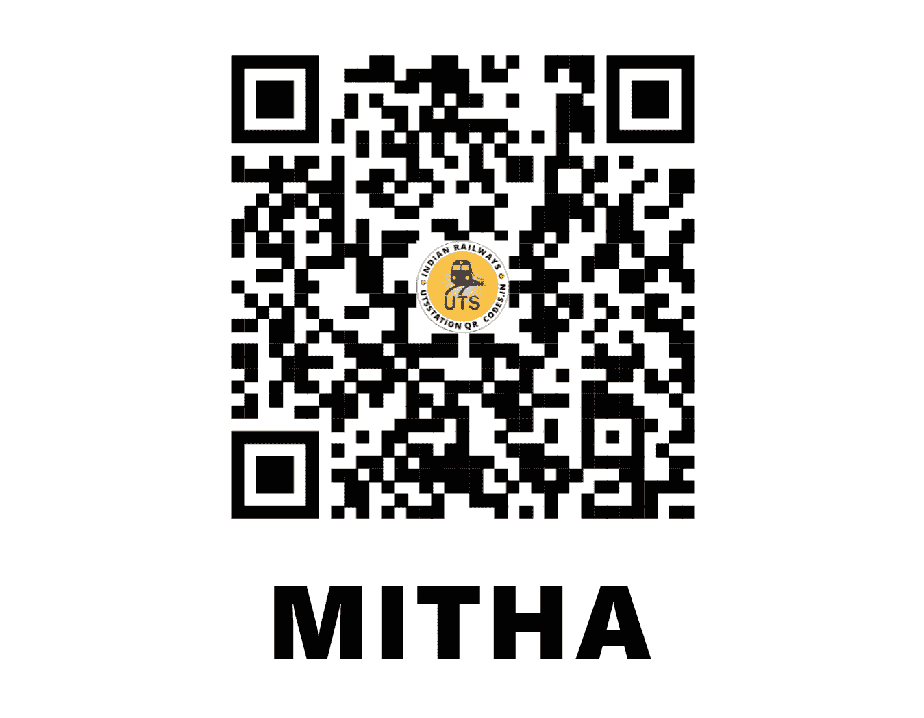 UTS QR Code for MITHA - MITA - WR (GUJARAT)