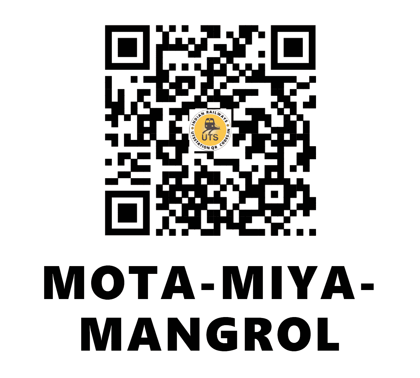 UTS QR Code for MOTA-MIYA-MANGROL - MNGV - WR (GUJARAT)