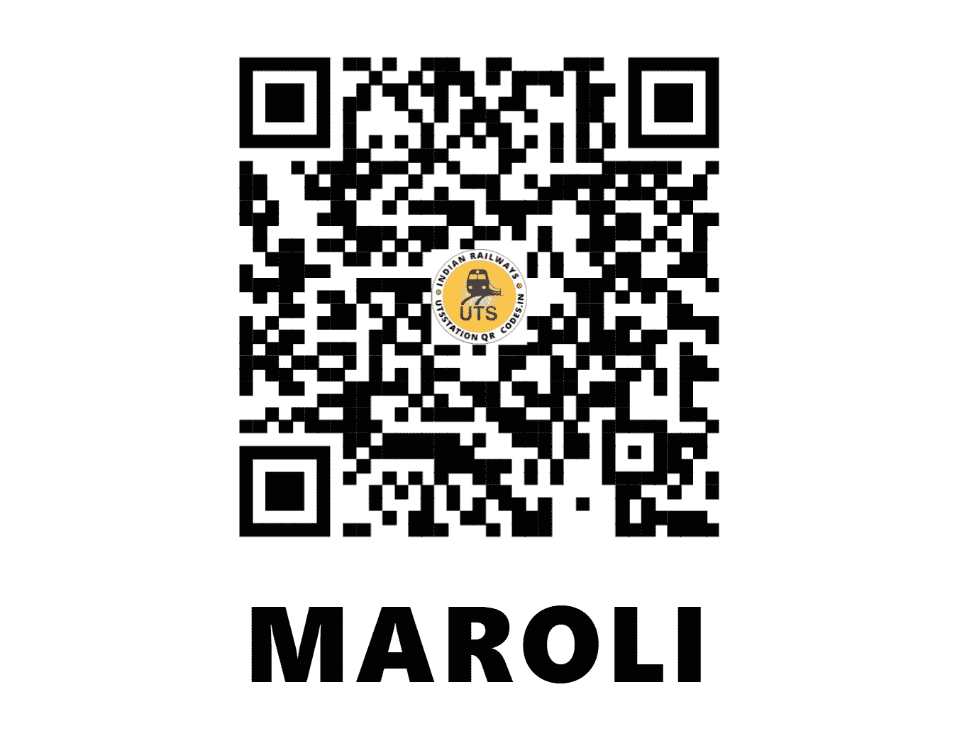 UTS QR Code for MAROLI - MRL - WR (GUJARAT)