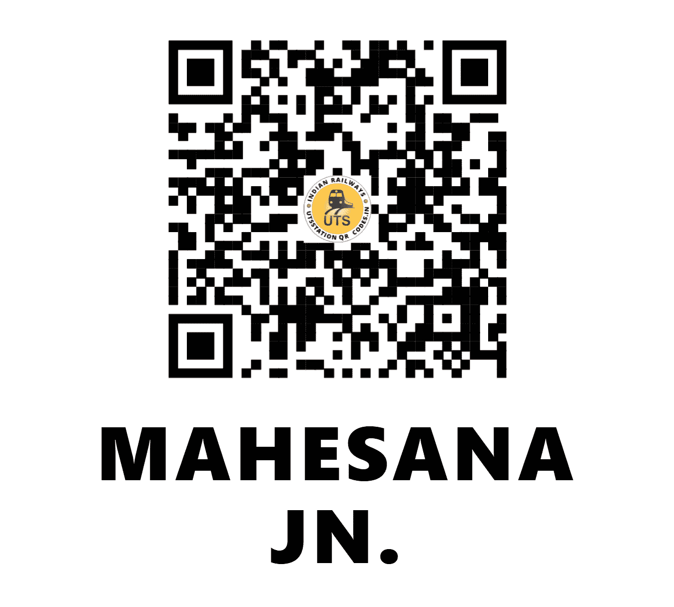 UTS QR Code for MAHESANA JN. - MSH - WR (GUJARAT)